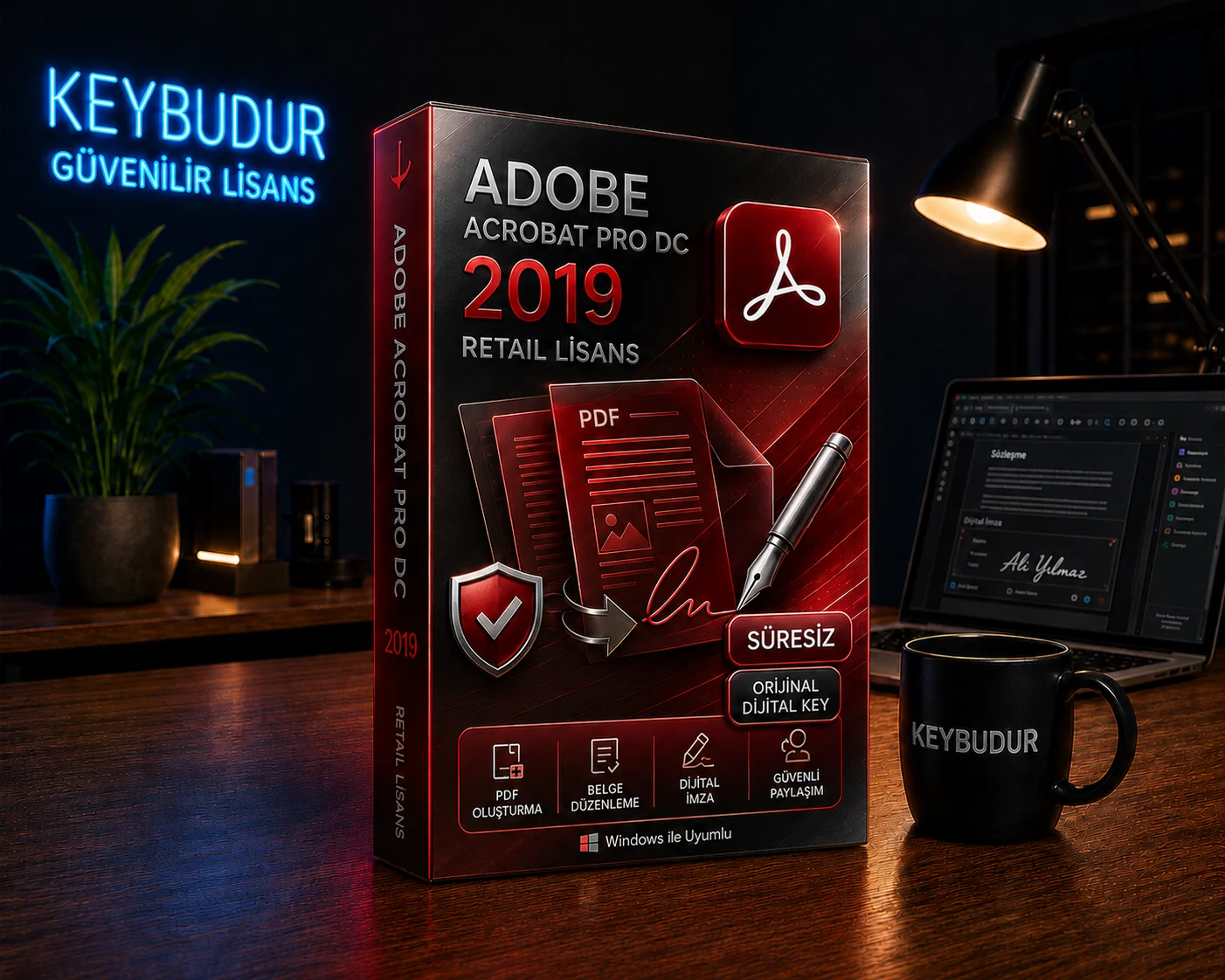 Adobe Acrobat Pro DC 2019 Retail Lisans Key Satın Al | Süresiz