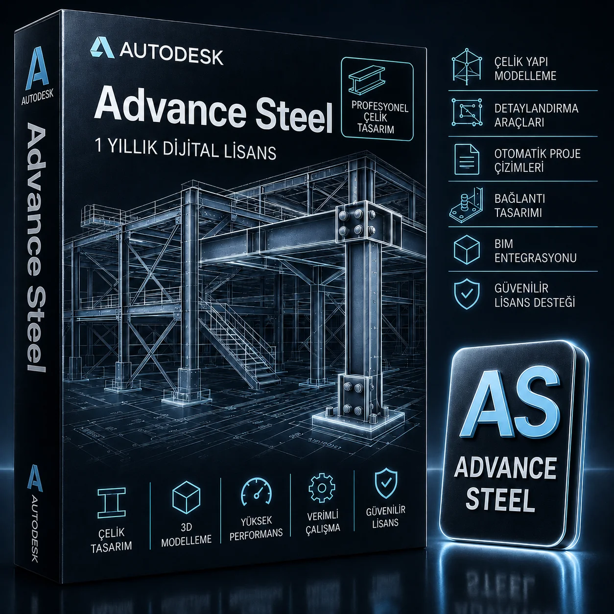 Autodesk Advance Steel Lisans Key Satın Al | 1 Yıllık Dijital Lisans