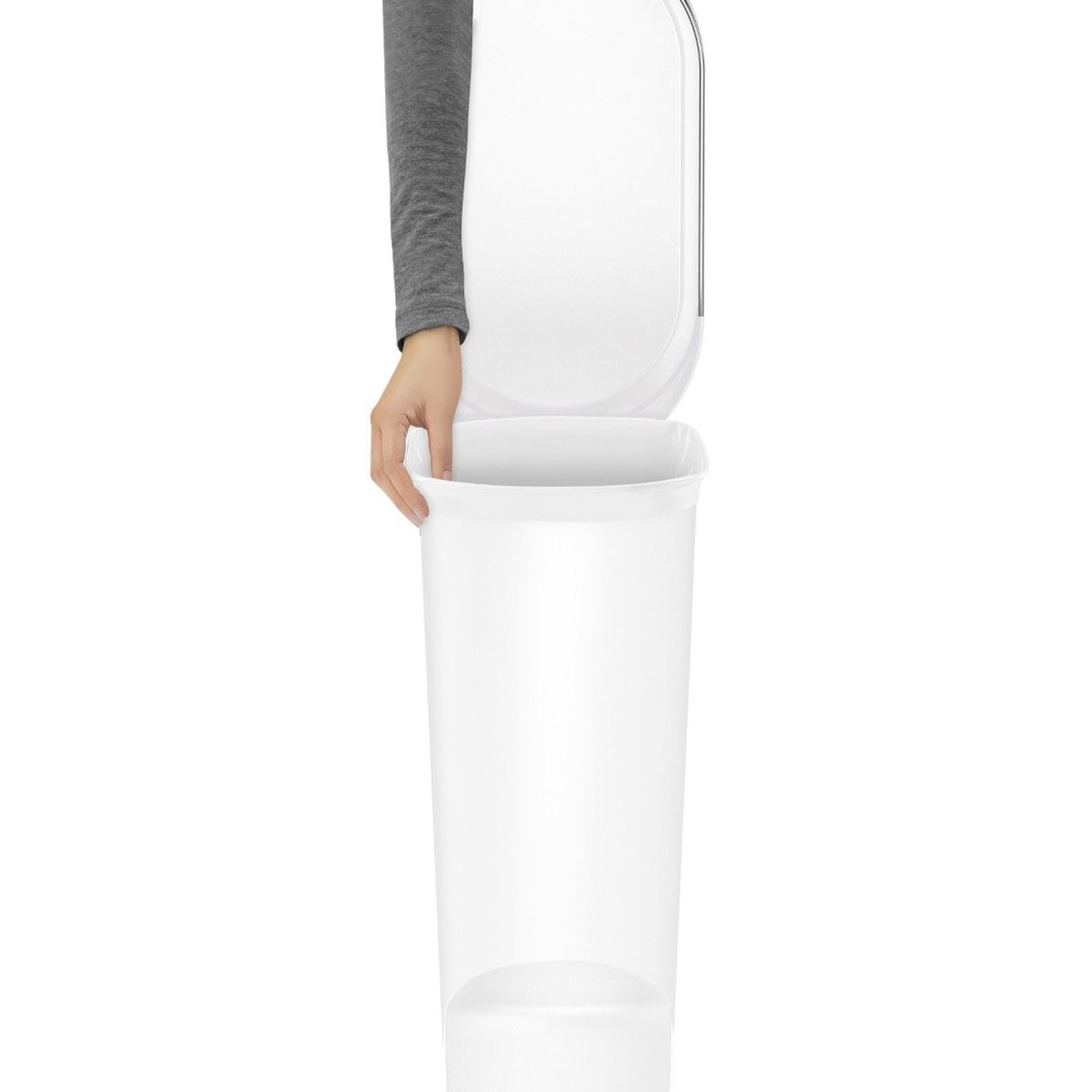 40L Slim · Plastik Çöp Kutusu - Beyaz