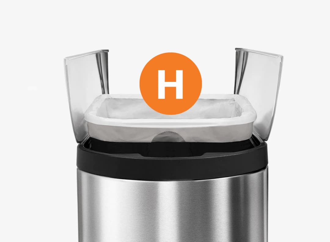Simplehuman | 30L Kelebek · Çöp Kutusu · Paslanmaz Çelik · Mat · CW1824 - guruhomestore (TR) CW1824_5_kelebek-cop-kutusu_30L_kelebek_simplehuman-guruhomestore