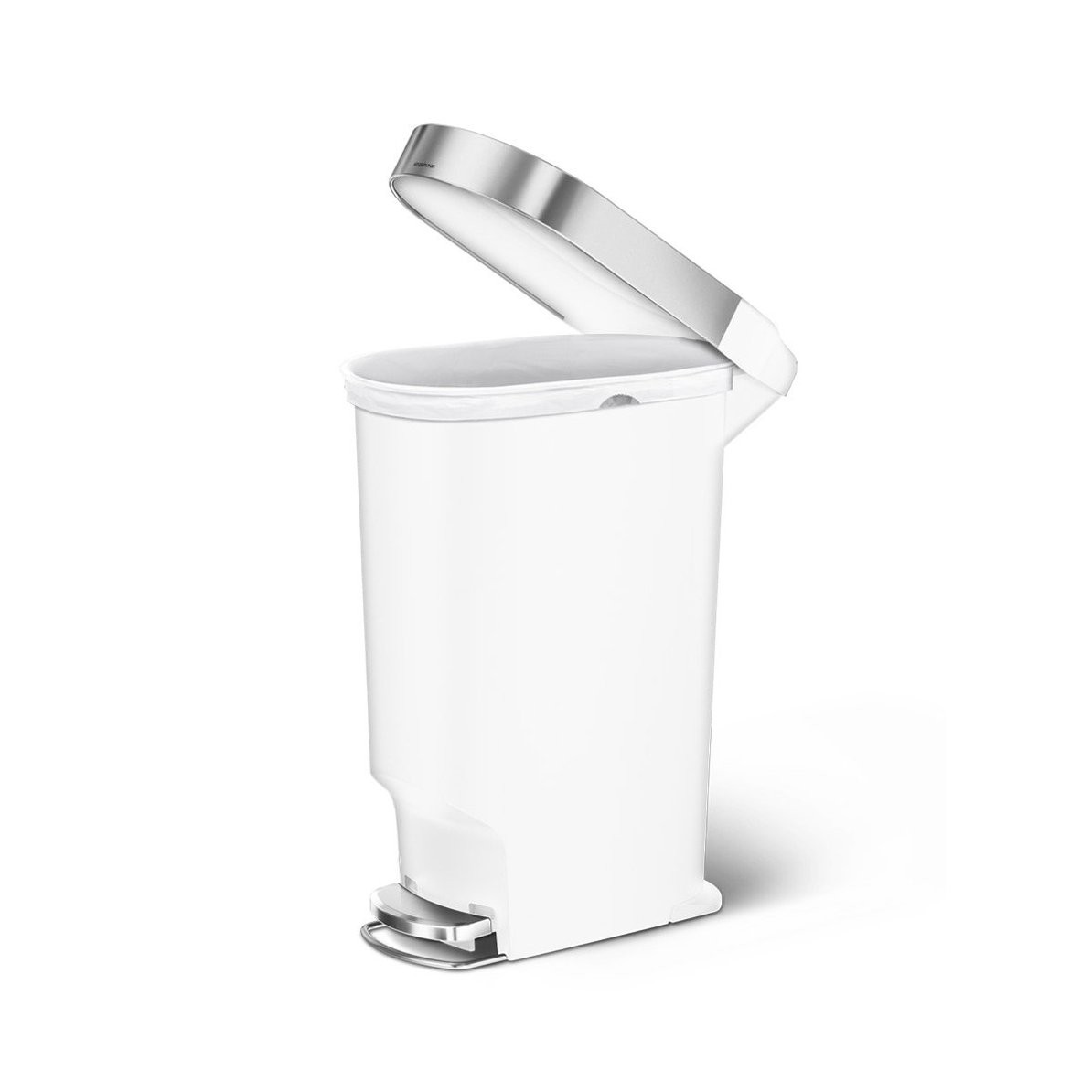 40L Slim · Plastik Çöp Kutusu - Beyaz