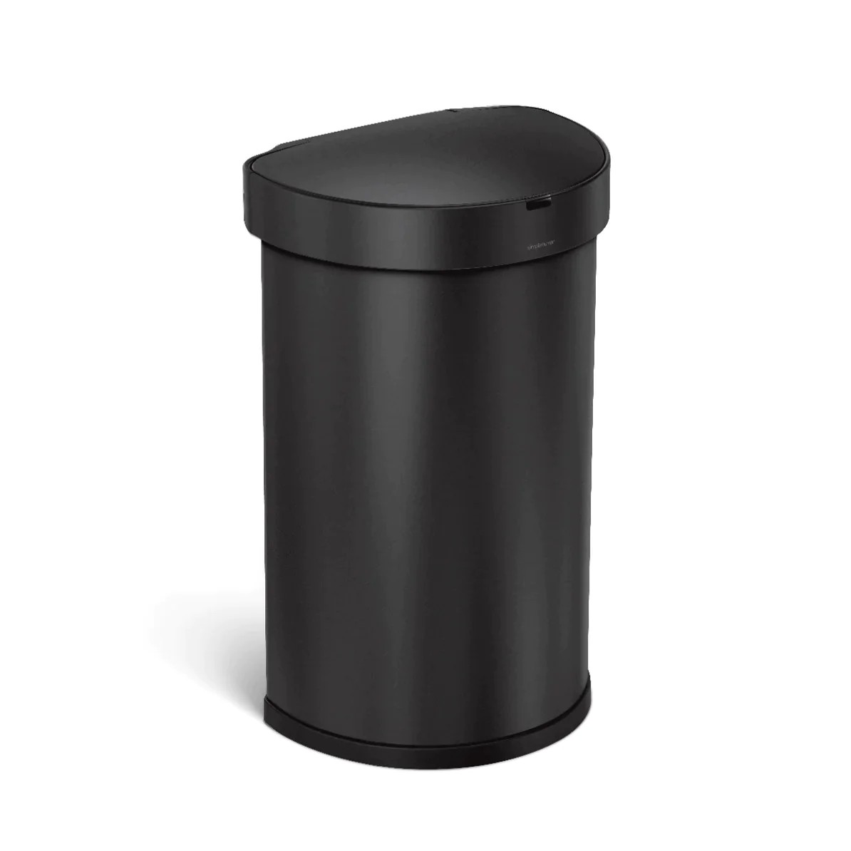45L · Yarım Daire · Çöp Kutusu - Sensör - Mat Siyah