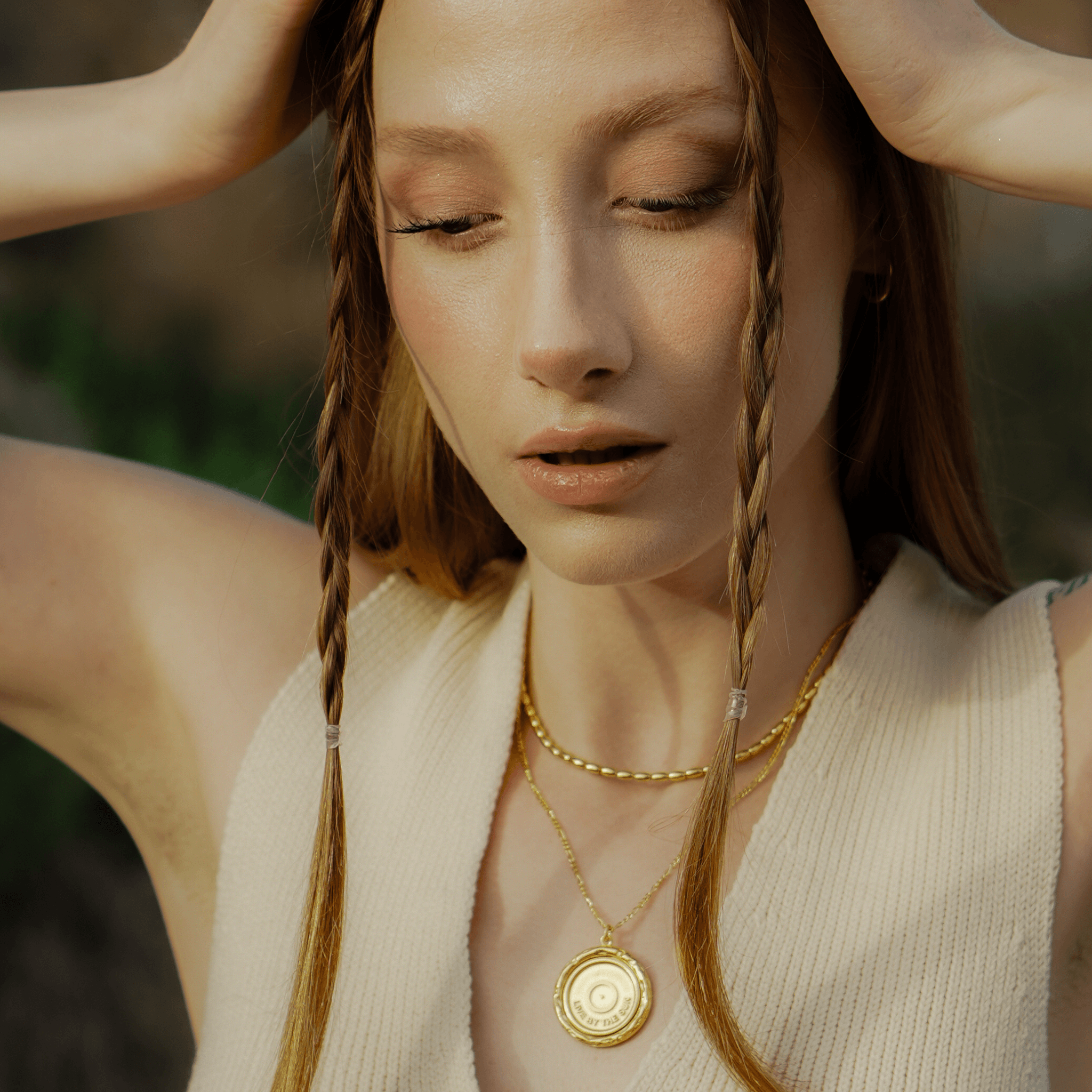 Live By The Sun Coin Necklace