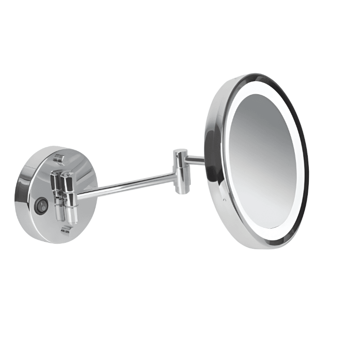 Hotel Bathroom Magnifying Mirror Round with LED Light
