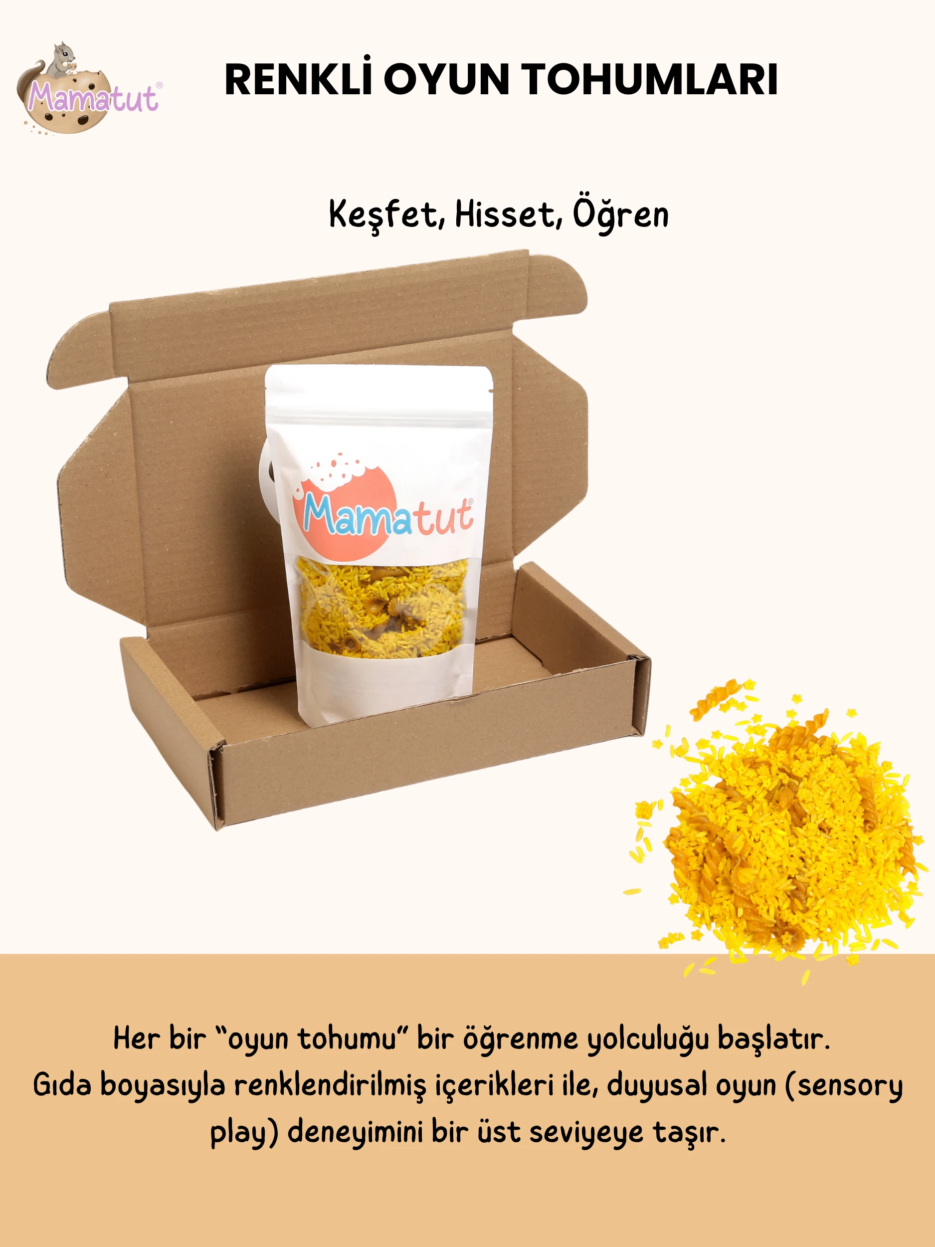 MAMATUT RENKLİ OYUN TOHUMLARI - SARI