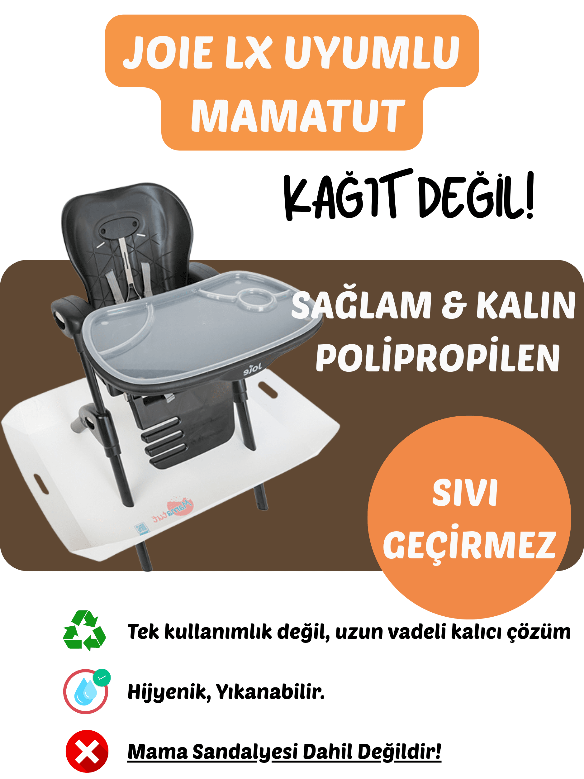 Joie Mimzy LX V2 (AYAKLARI ÇIKAN MODEL) Model Mama Sandalyesi Uyumlu MamaTut