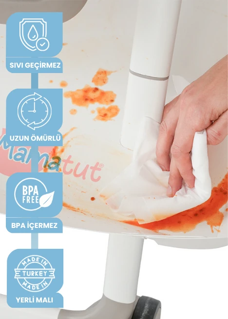 MAMATUT | Baby Plus Pizza Uyumlu Mama Tutucu | Dökülen Yemekleri Tutar