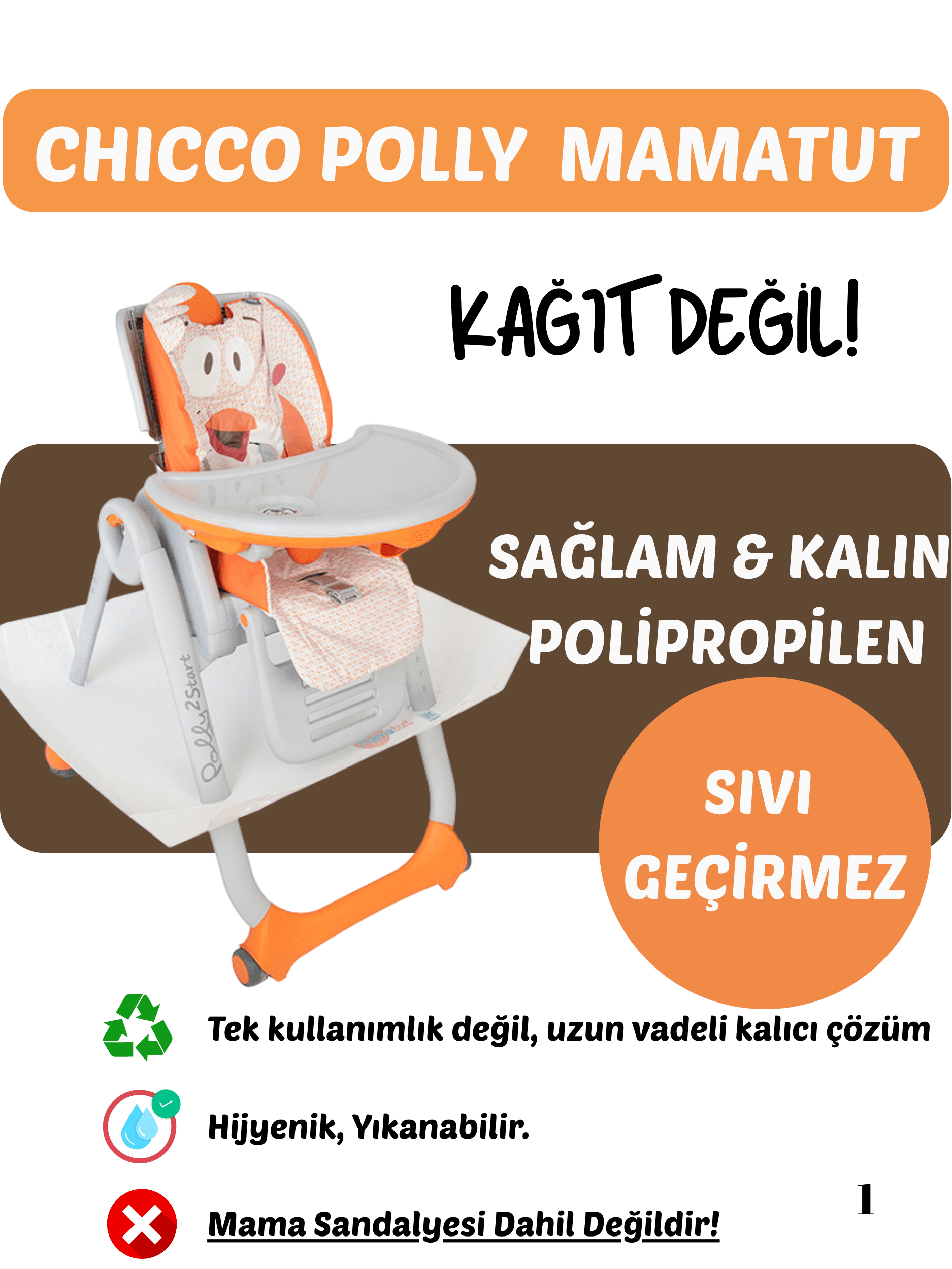 Chicco Magic, Polly ve Polly2Start Model Mama Sandalyesi uyumlu Mamatut