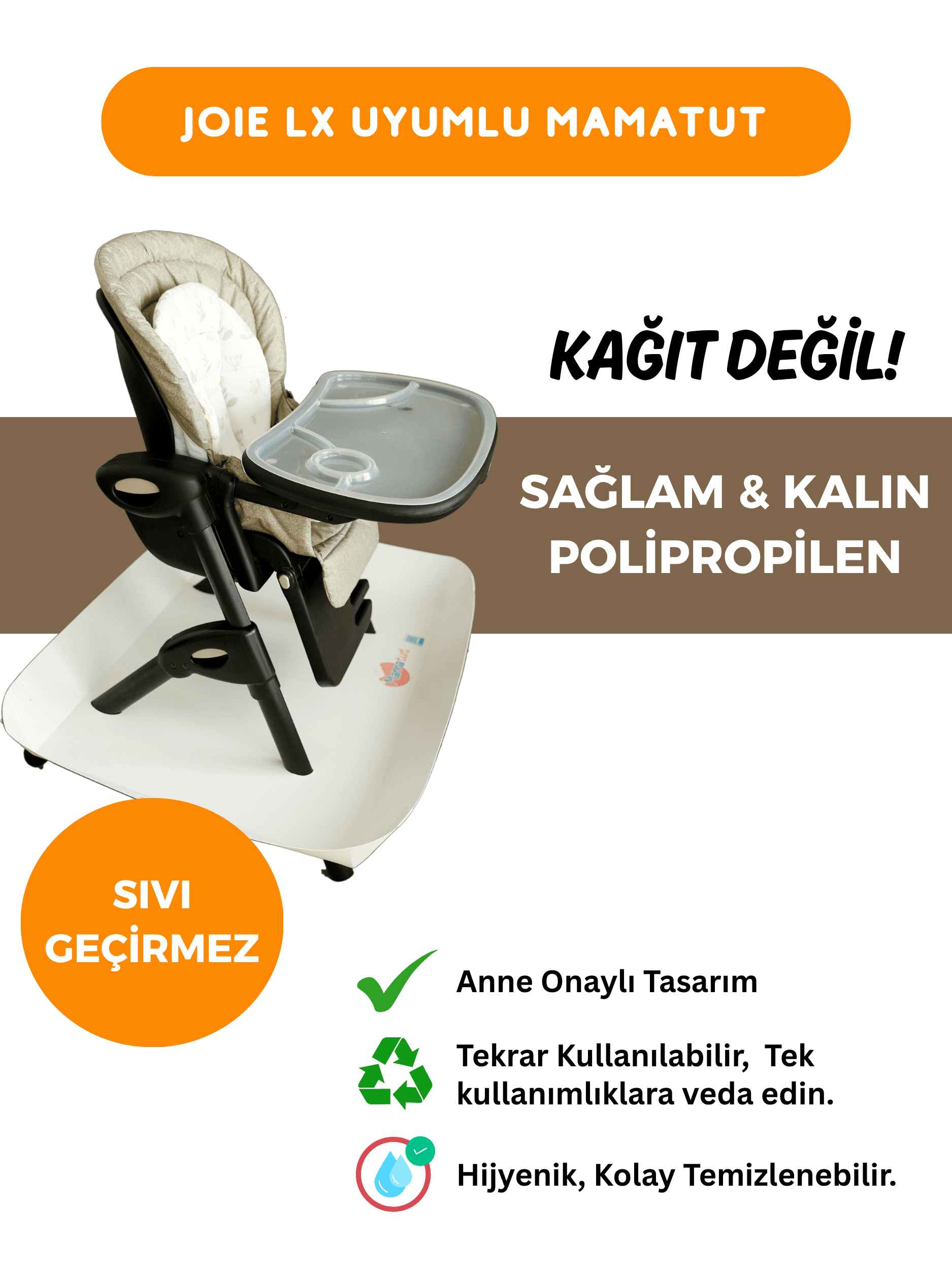 Joie Mimzy LX V2 (AYAKLARI ÇIKAN MODEL) Model Mama Sandalyesi Uyumlu MamaTut