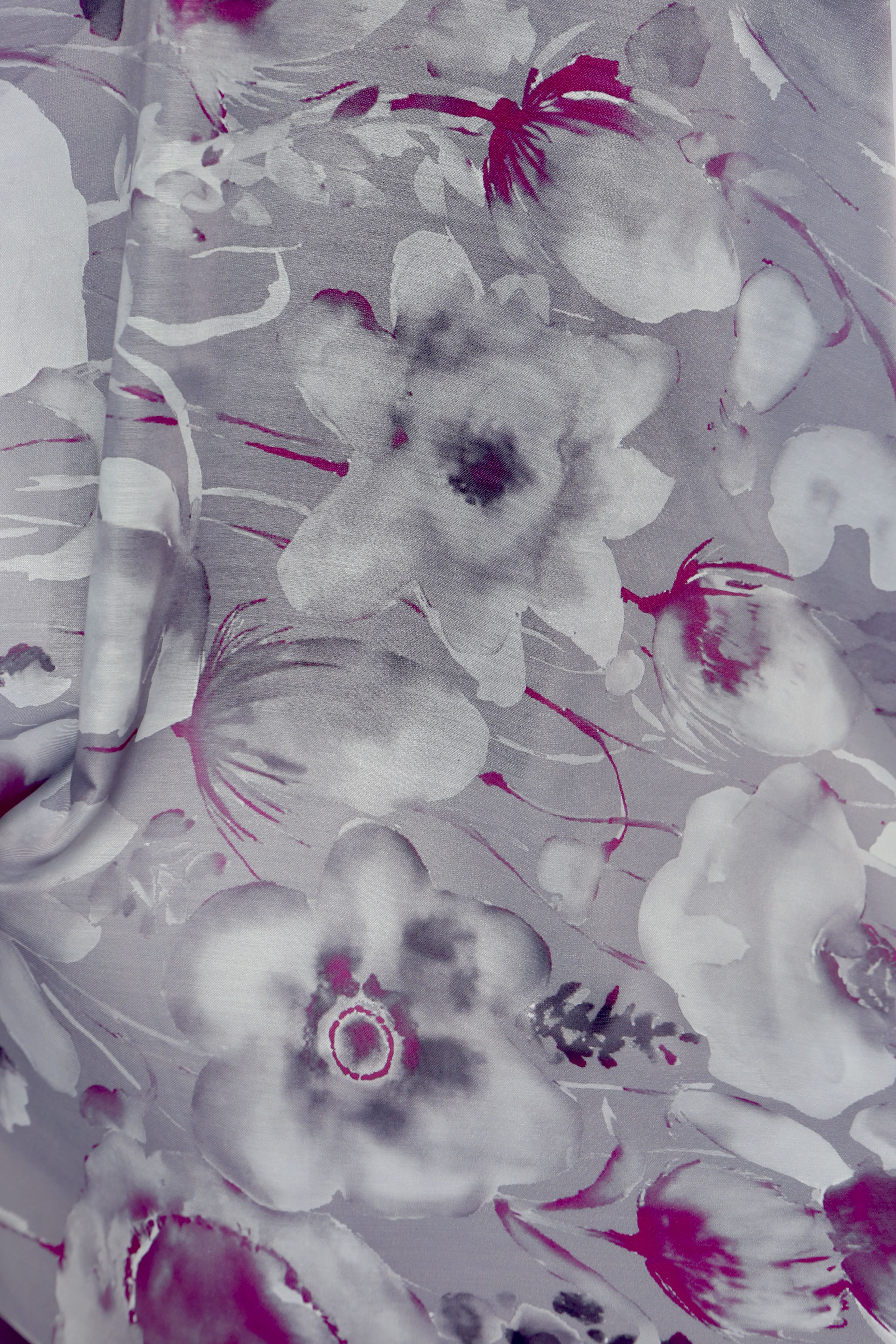 AQUARELLE DESEN SOFT ŞAL MÜRDÜM GRİ