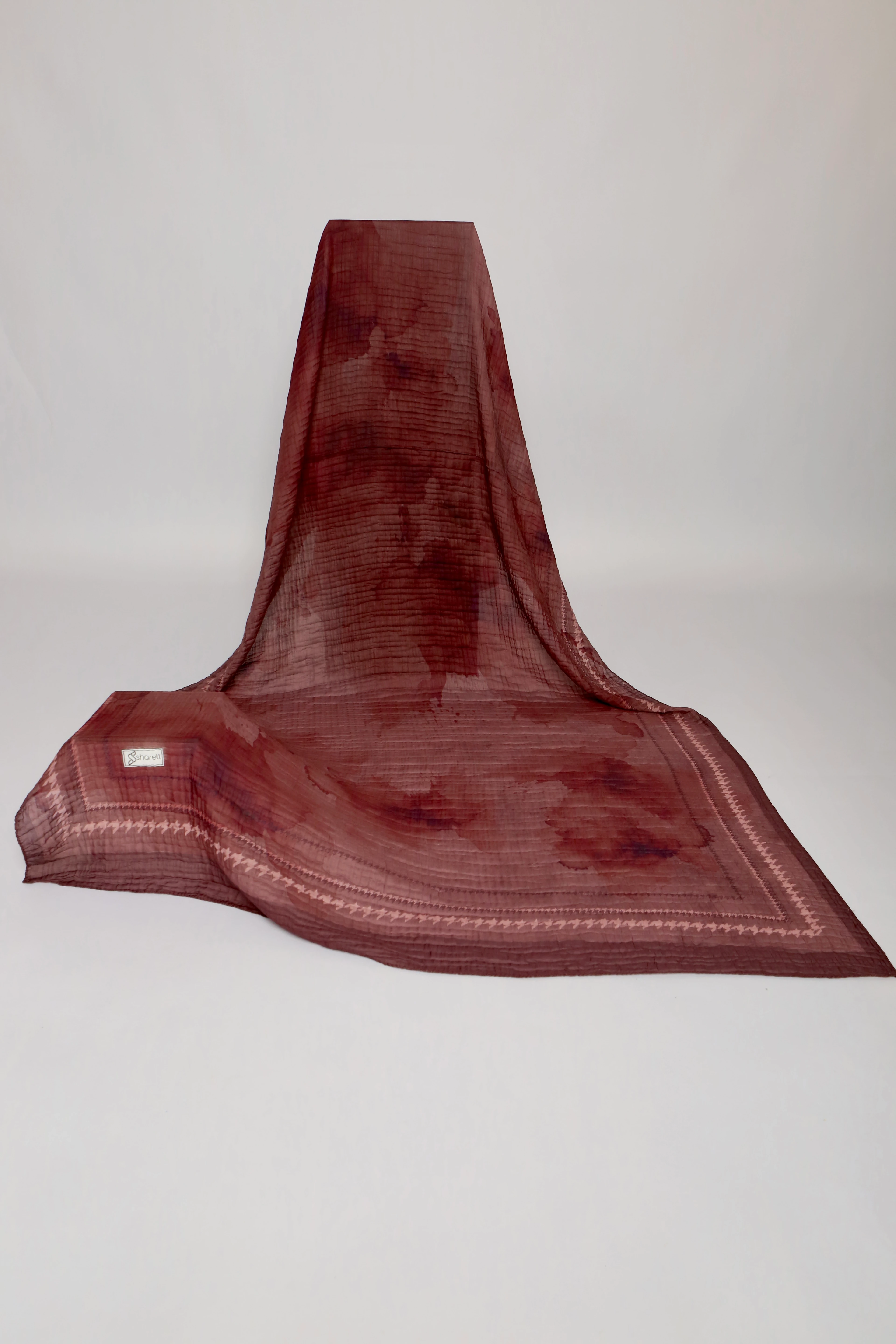 SOLARE DESEN MÜSLİN ŞAL KOYU MÜRDÜM