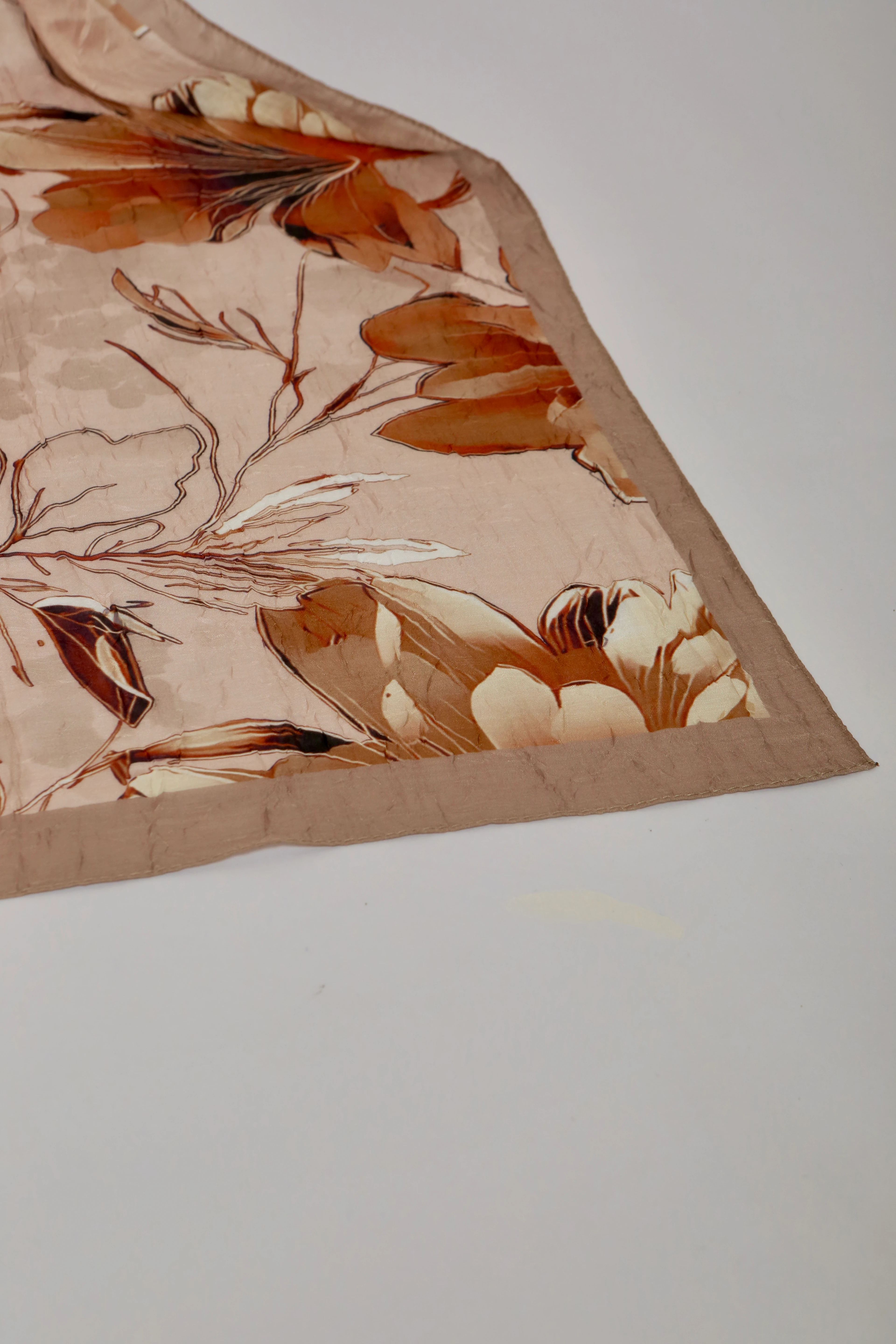 FLORA DESEN BAMBU KRAŞ ŞAL KARAMEL BEJ