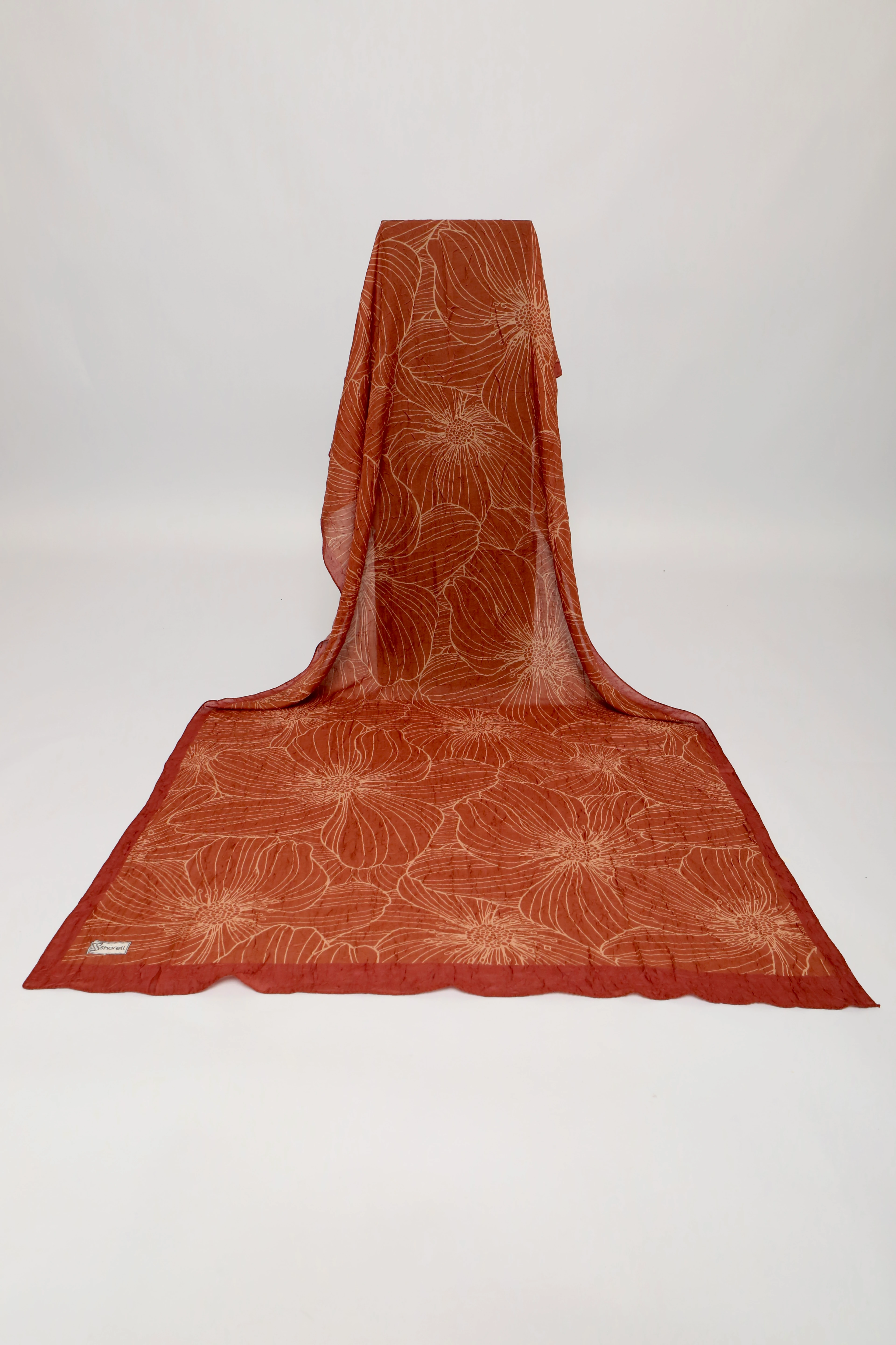 SERAFLORA DESEN BAMBU KRAŞ ŞAL KİREMİT TURUNCU