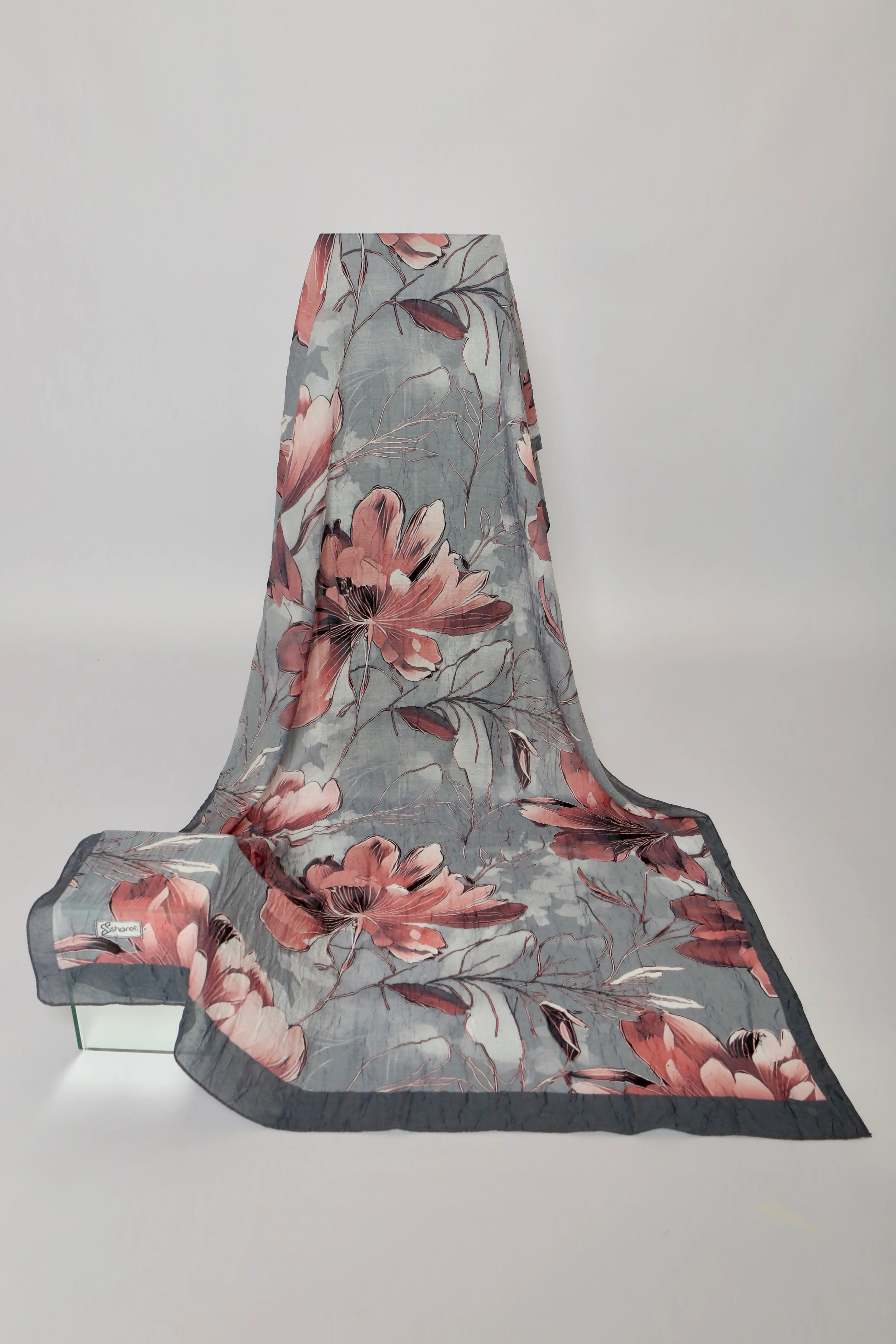 FLORA DESEN BAMBU KRAŞ ŞAL GRİ GÜL KURUSU