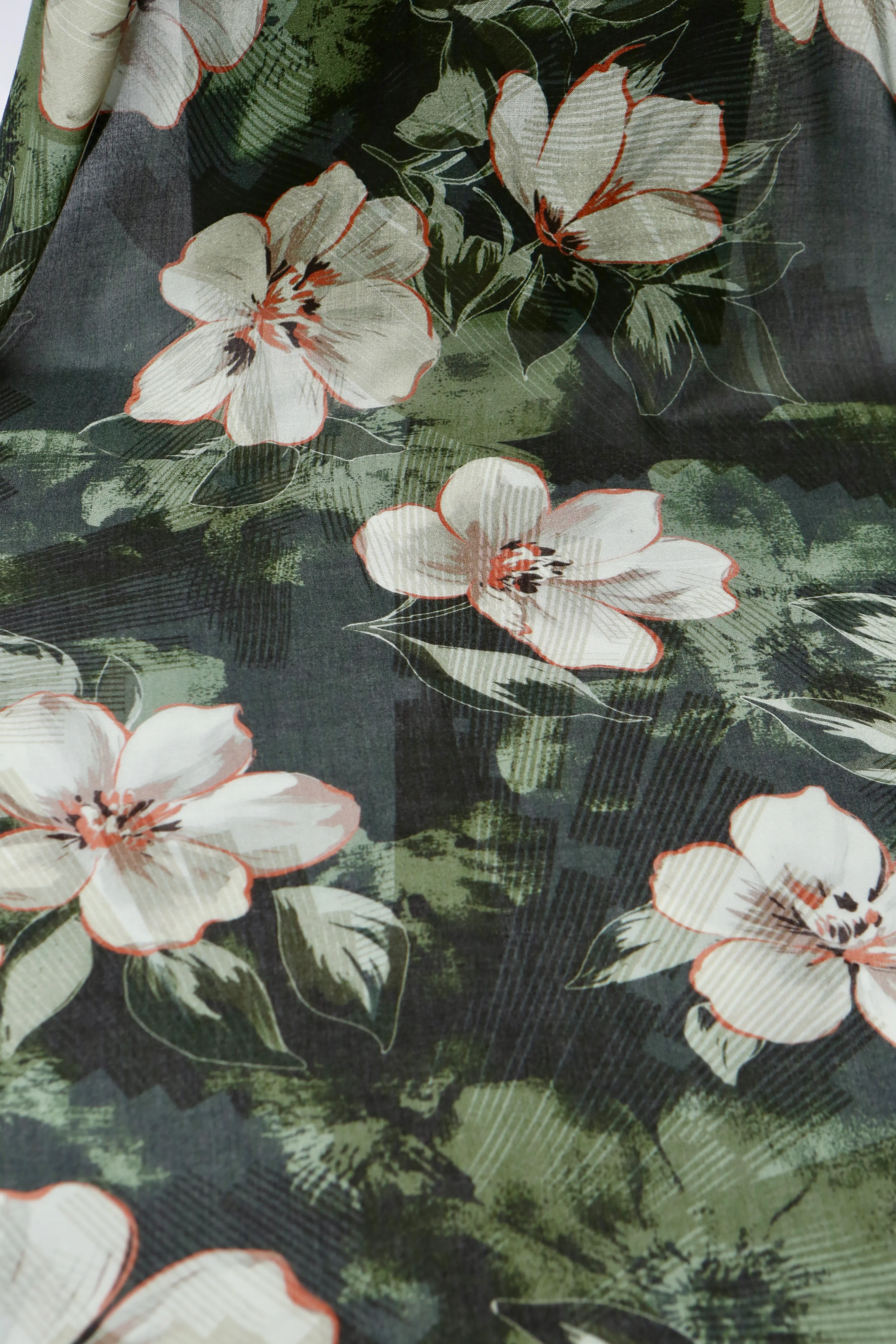 ELYSİA DESEN RAMİ ŞAL ORMAN YEŞİLİ