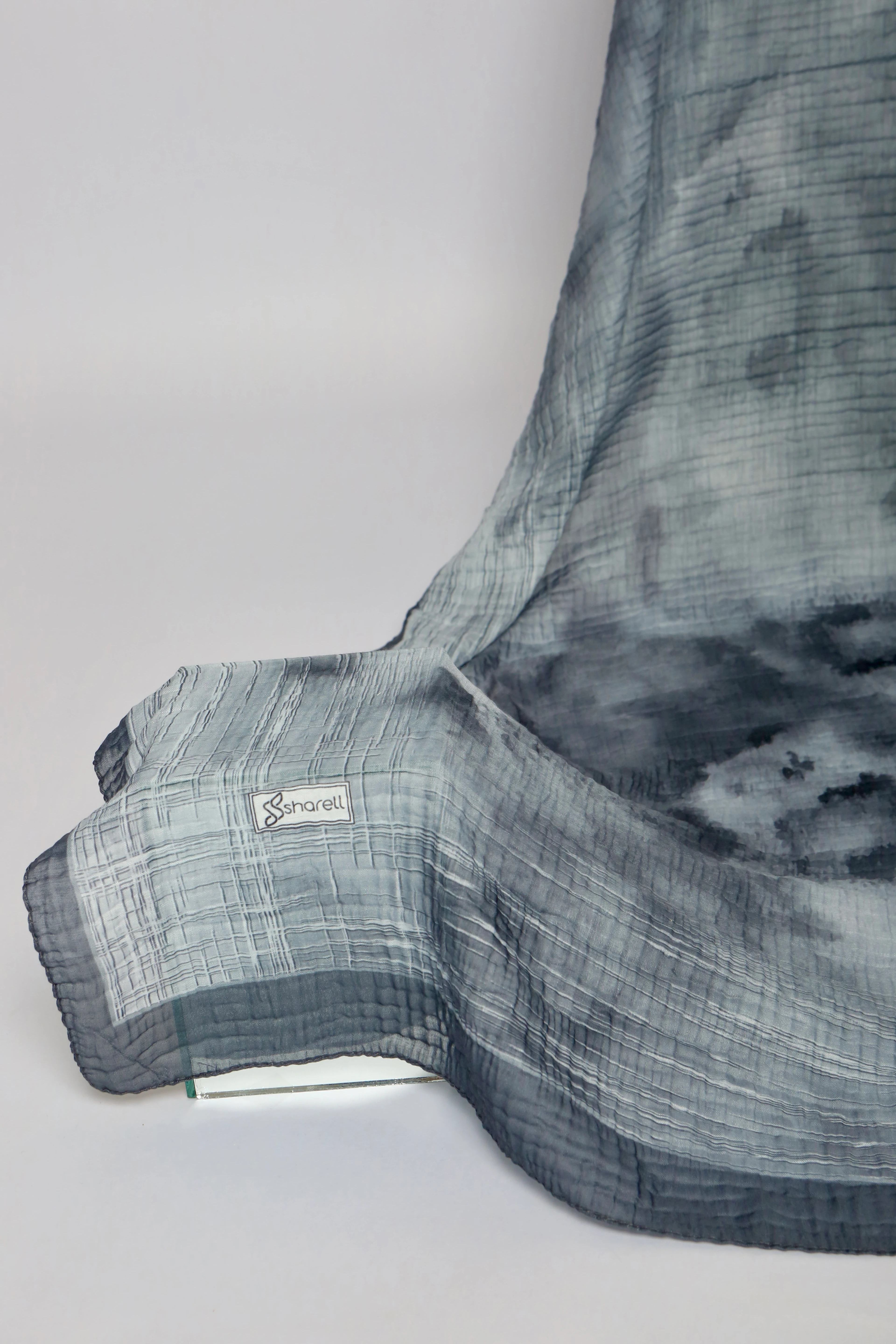 LUMEN DESEN MÜSLİN ŞAL GRİ