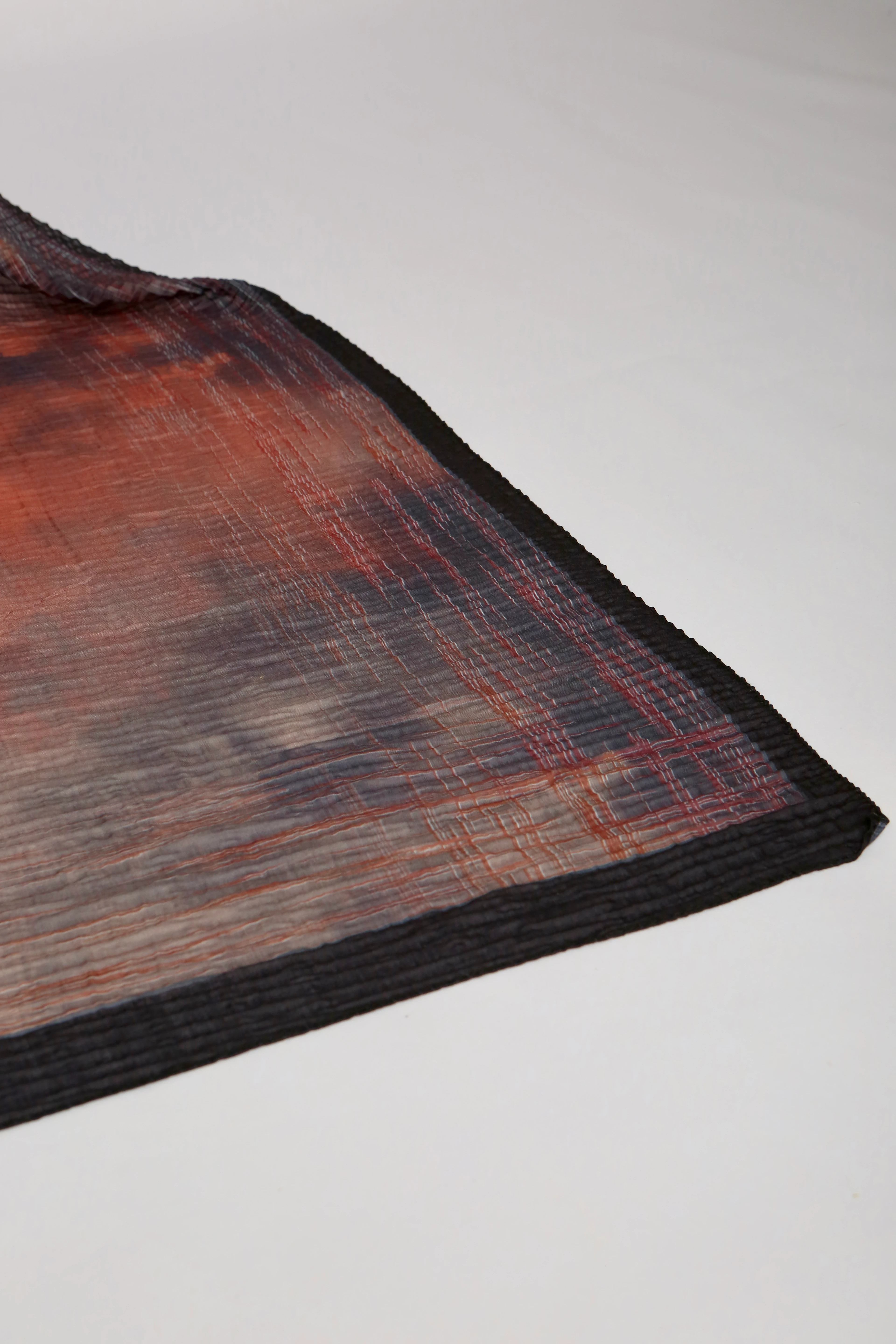 LUMEN DESEN MÜSLİN ŞAL FÜME YANIK TURUNCU