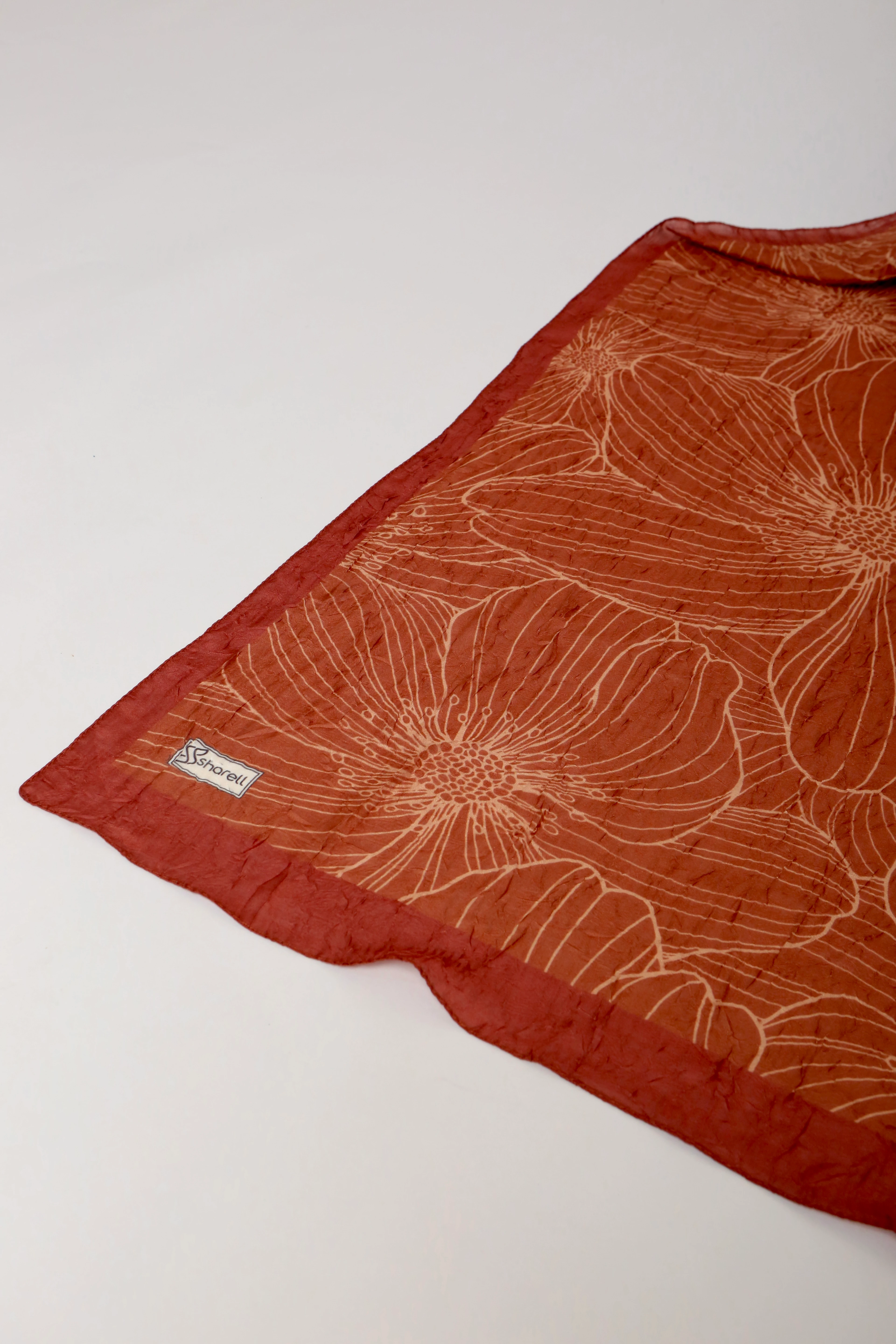 SERAFLORA DESEN BAMBU KRAŞ ŞAL KİREMİT TURUNCU