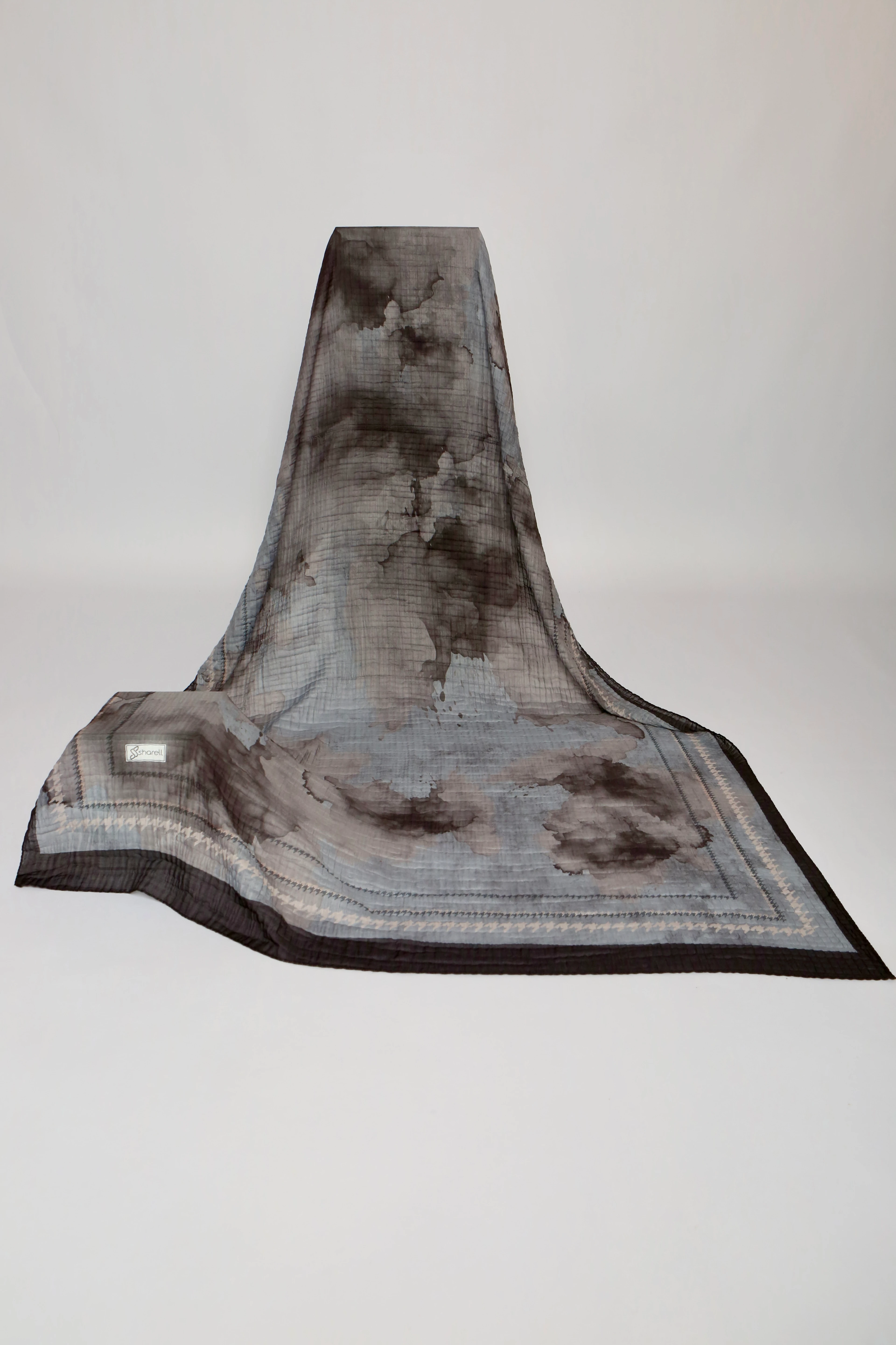 SOLARE DESEN MÜSLİN ŞAL SİYAH