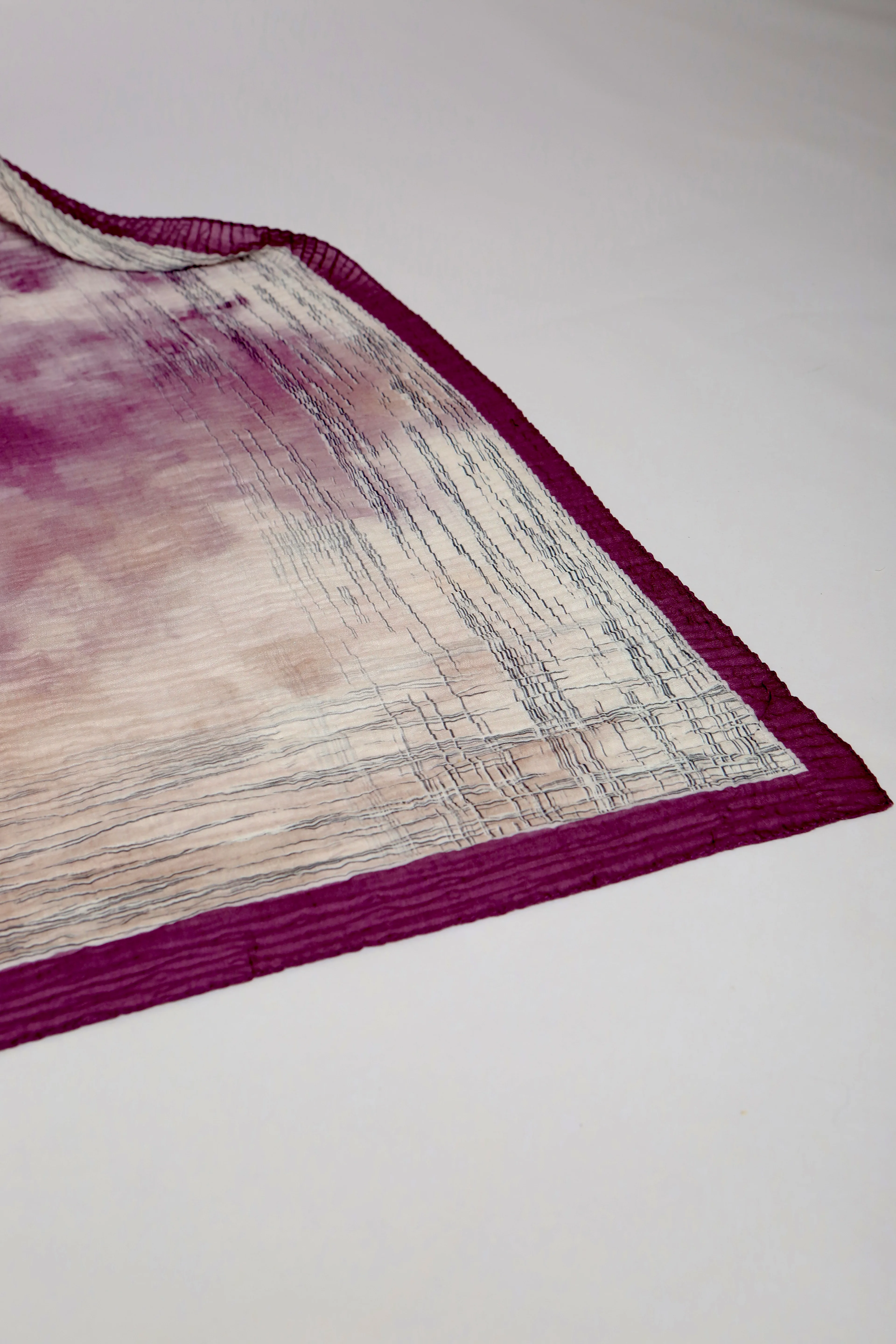 LUMEN DESEN MÜSLİN ŞAL PUDRA BEJ