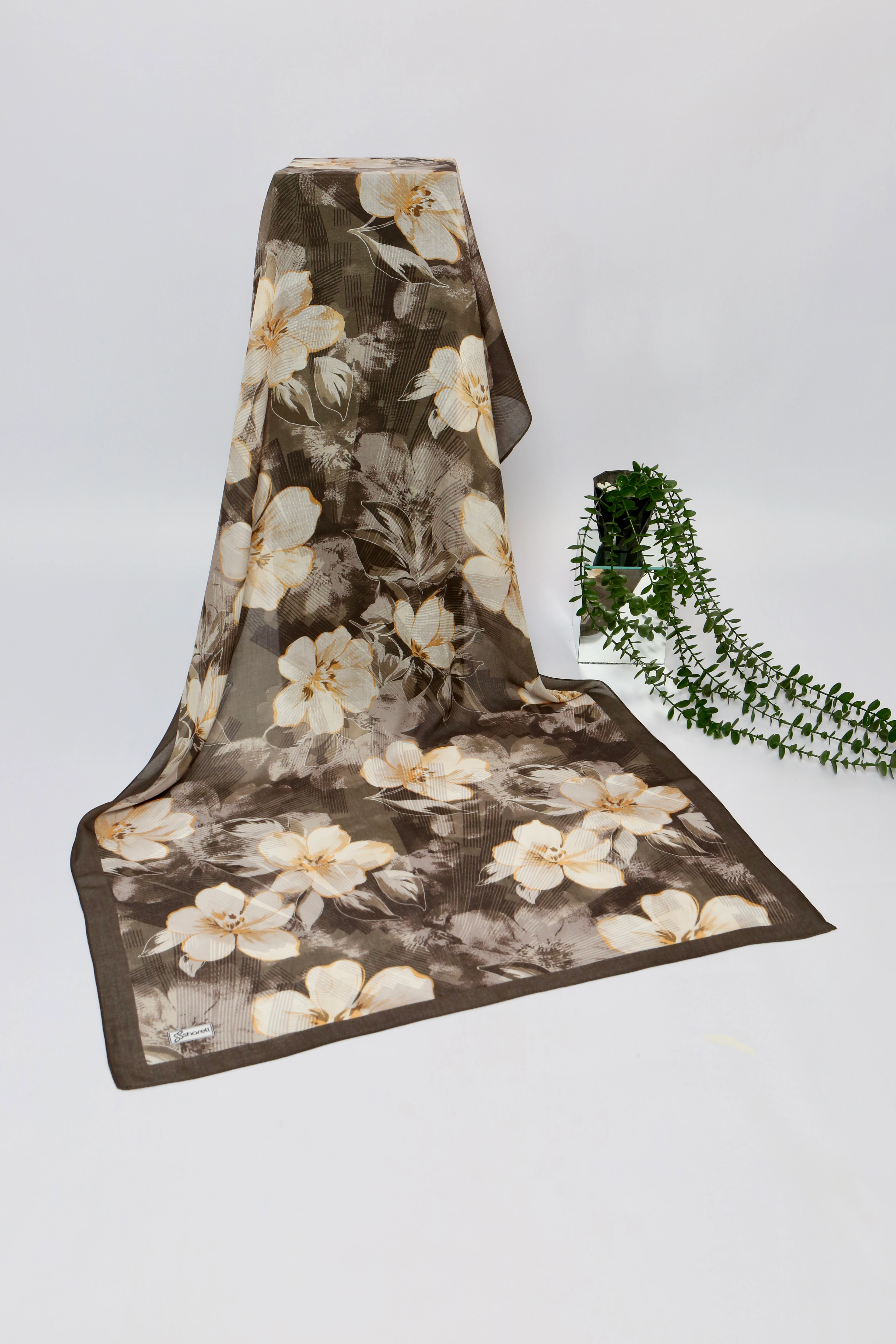 ELYSİA DESEN RAMİ ŞAL SÜTLÜ KAHVE