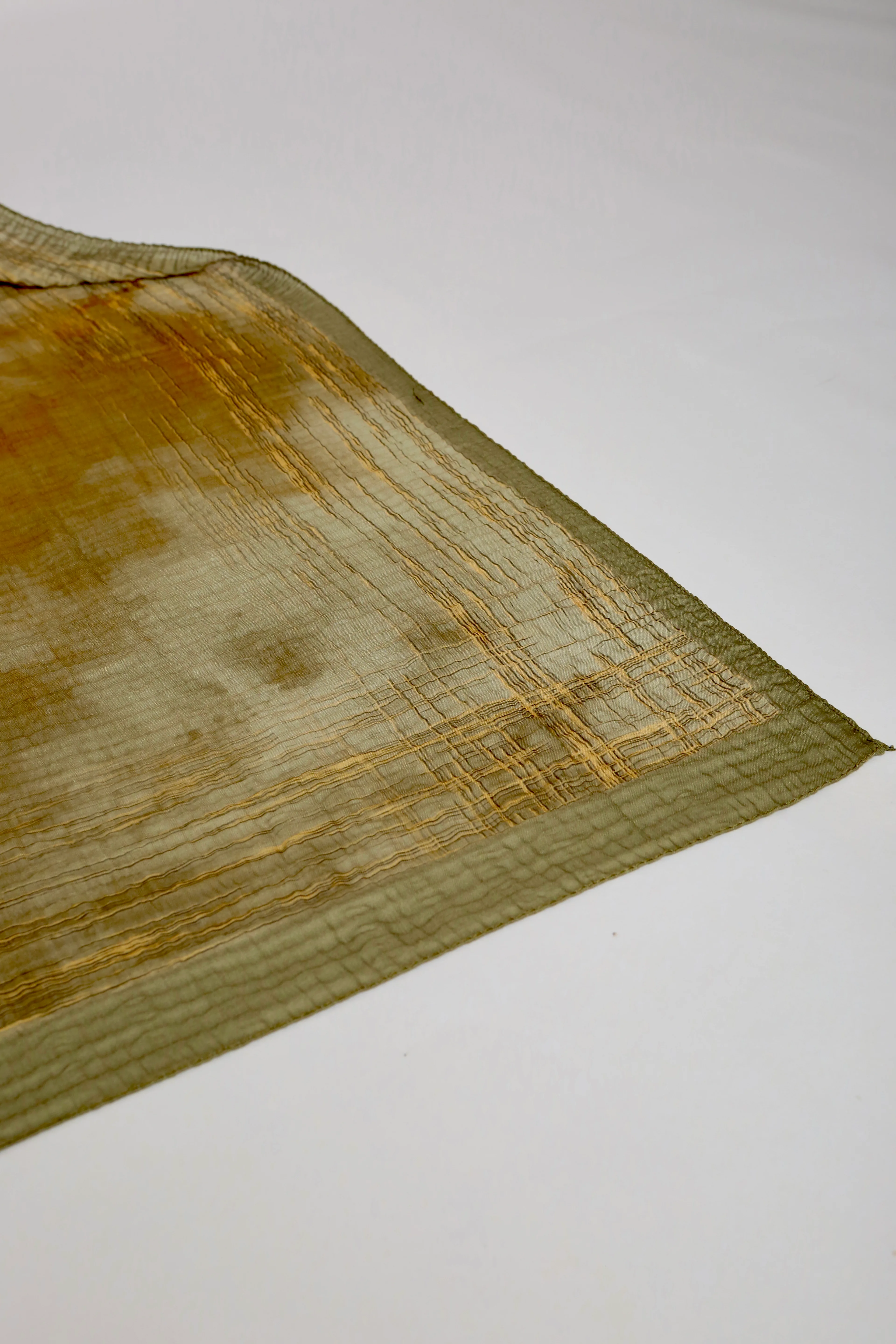 LUMEN DESEN MÜSLİN ŞAL ZEYTİN YEŞİLİ