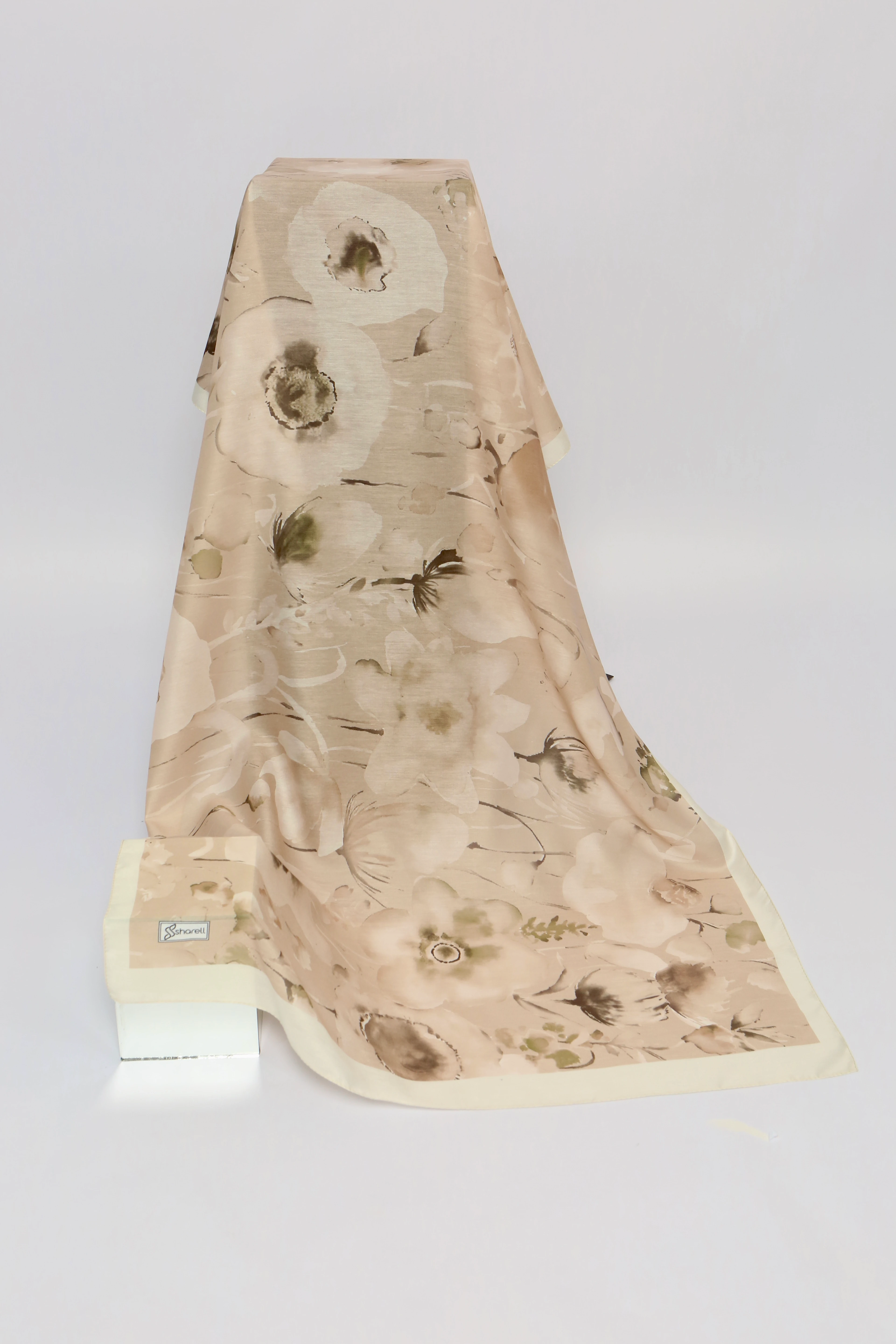 AQUARELLE DESEN SOFT ŞAL BEJ