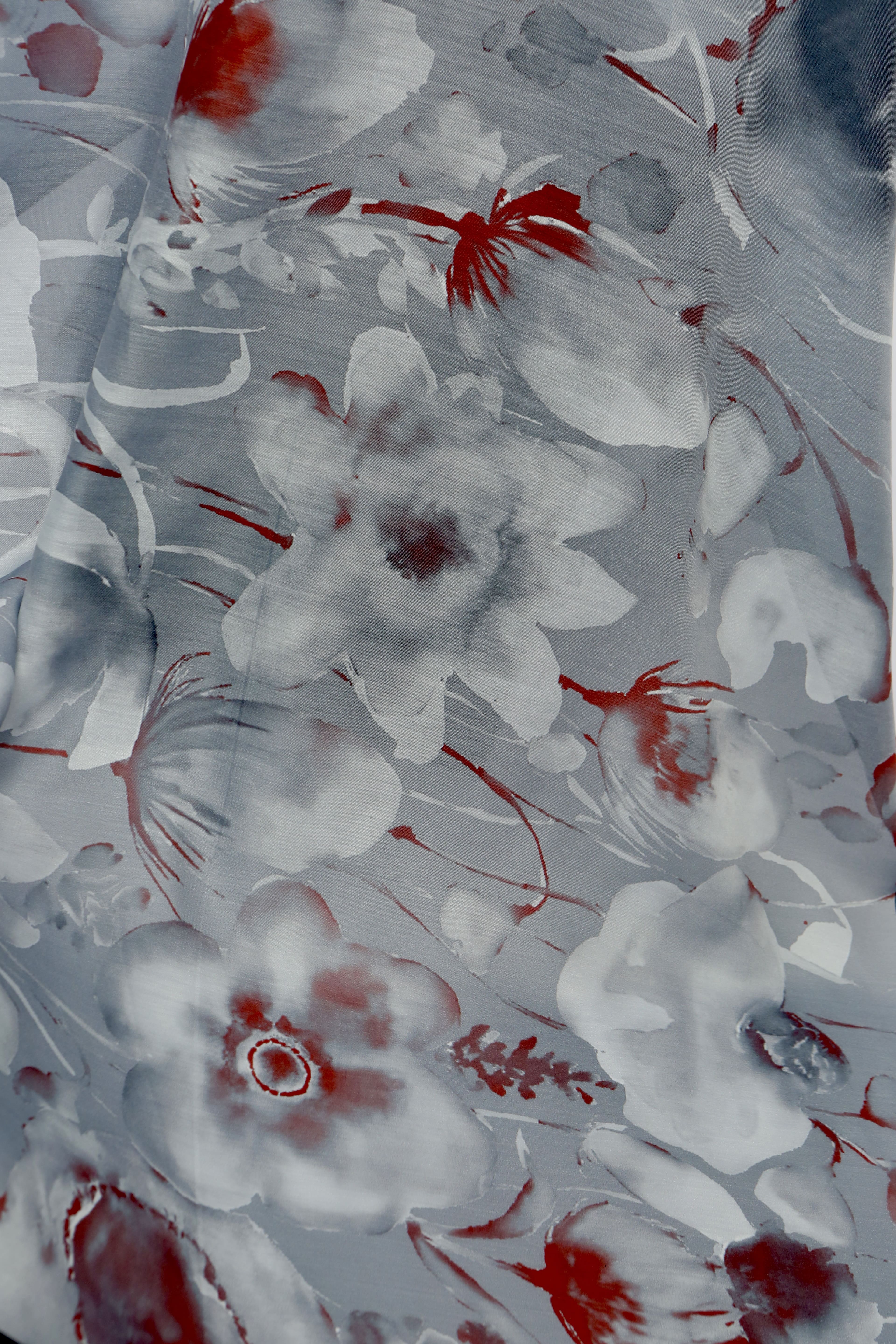 AQUARELLE DESEN SOFT ŞAL KİREMİT GRİ