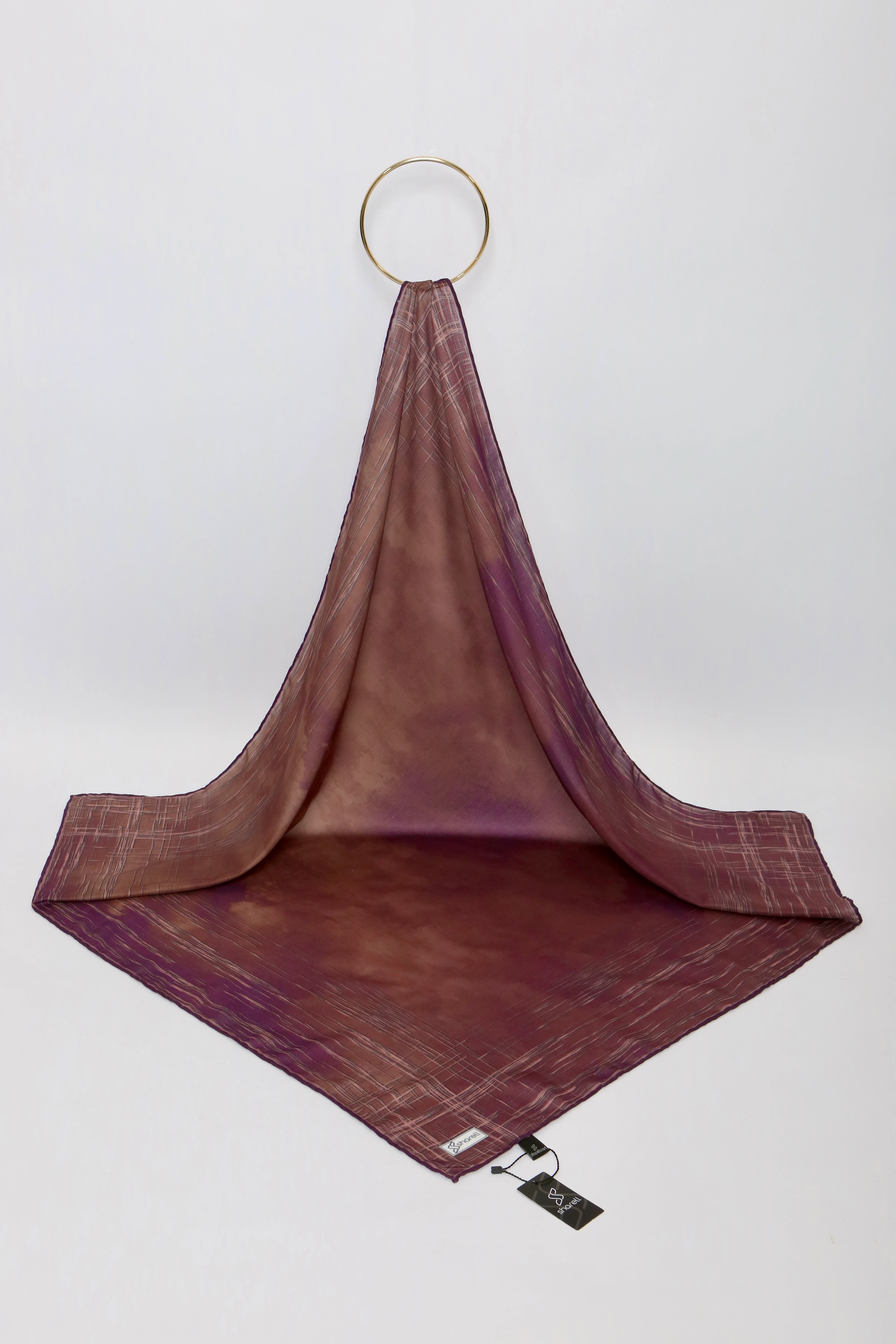 DE MORE EŞARP LUNARİS SERİSİ MOR KAHVE