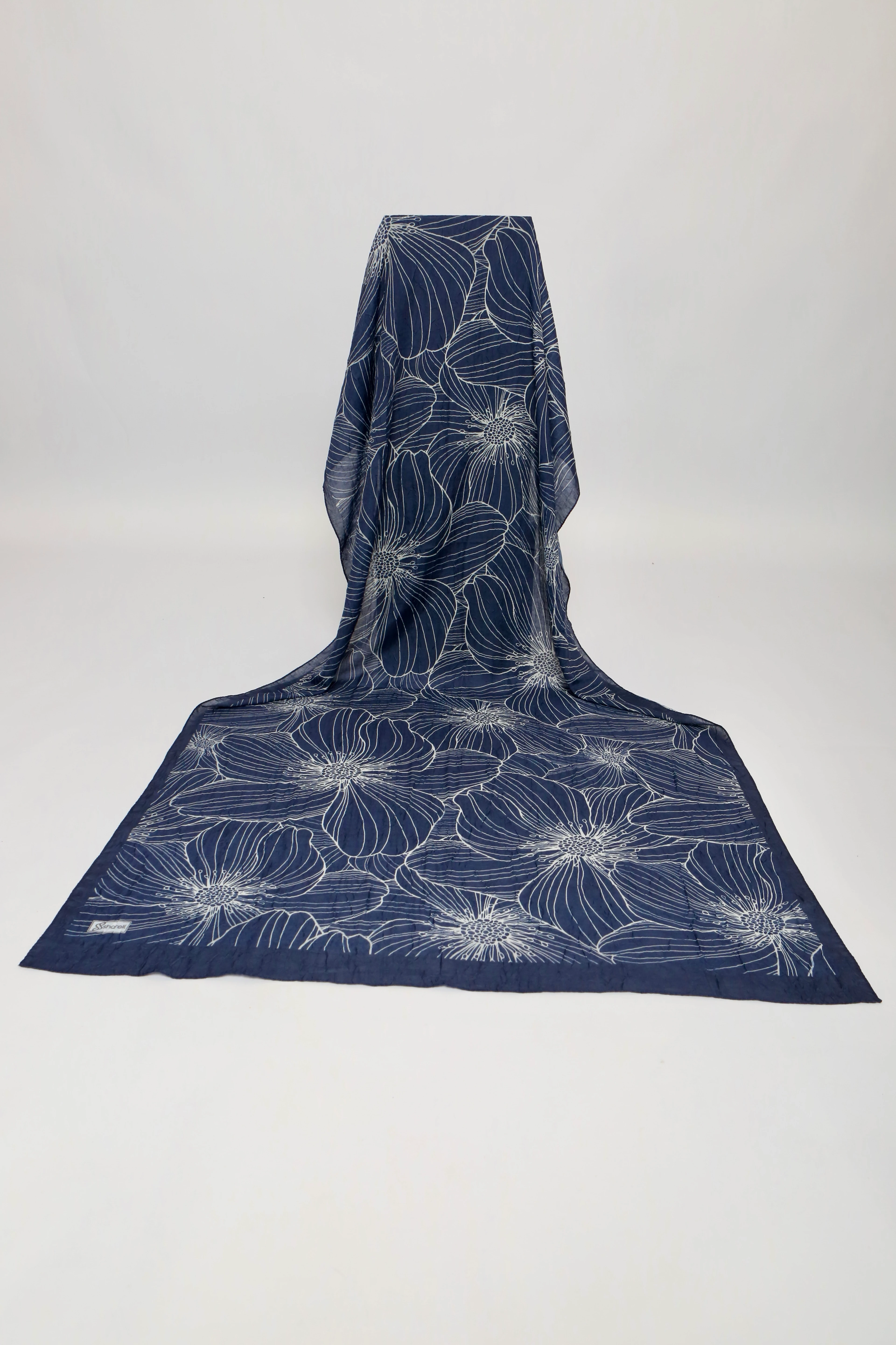 SERAFLORA DESEN BAMBU KRAŞ ŞAL LACİVERT