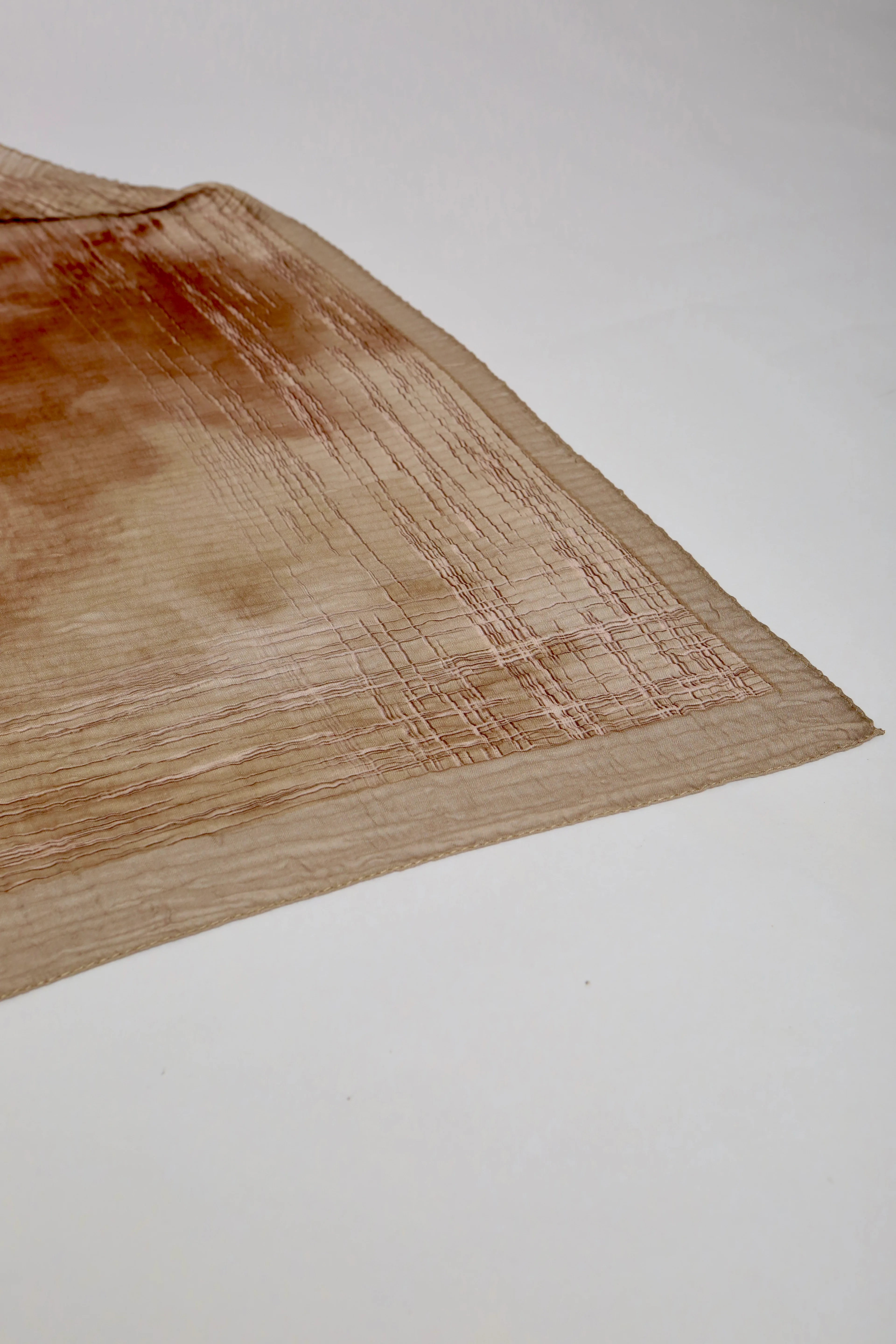 LUMEN DESEN MÜSLİN ŞAL KOYU BEJ