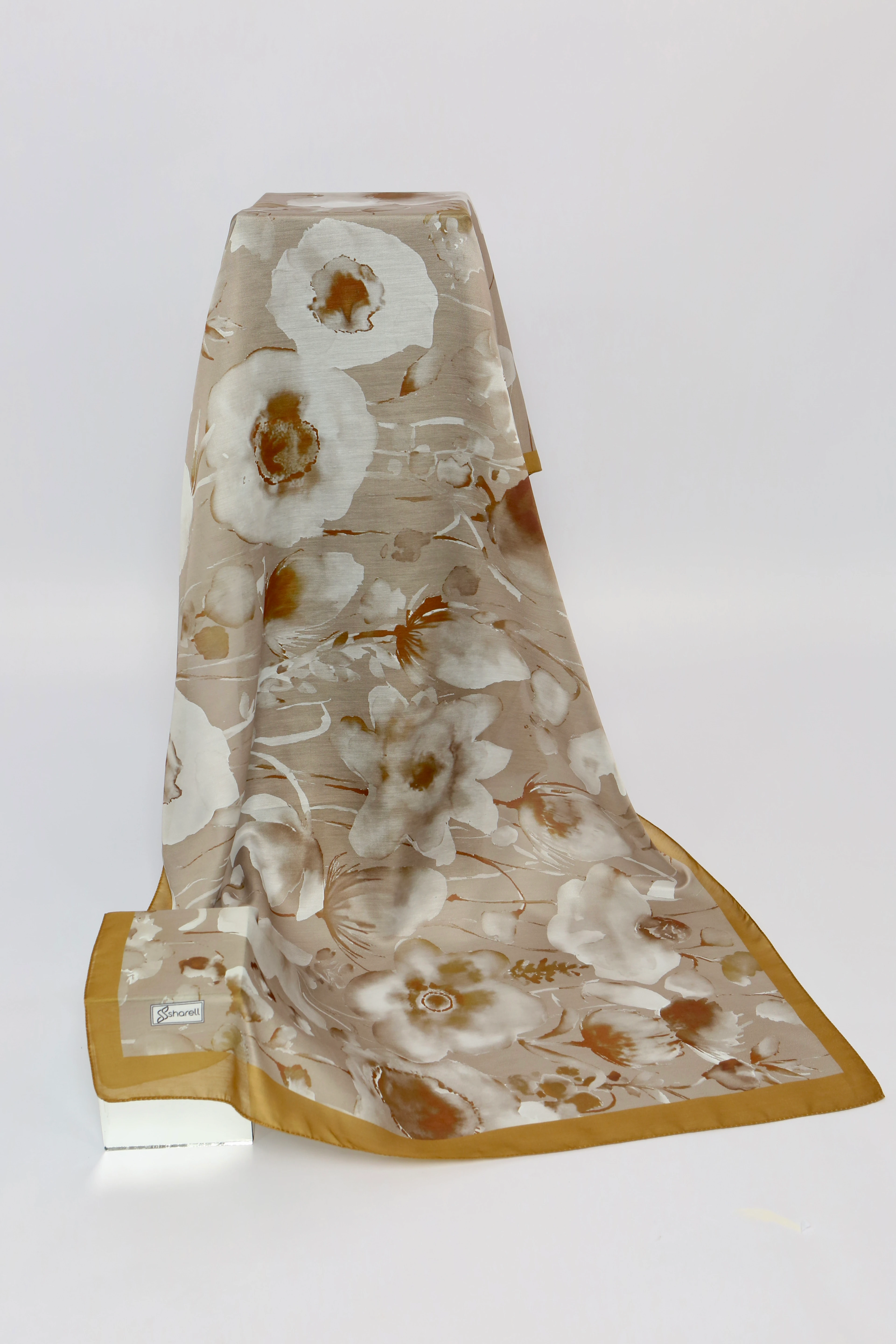 AQUARELLE DESEN SOFT ŞAL BAL BEJ