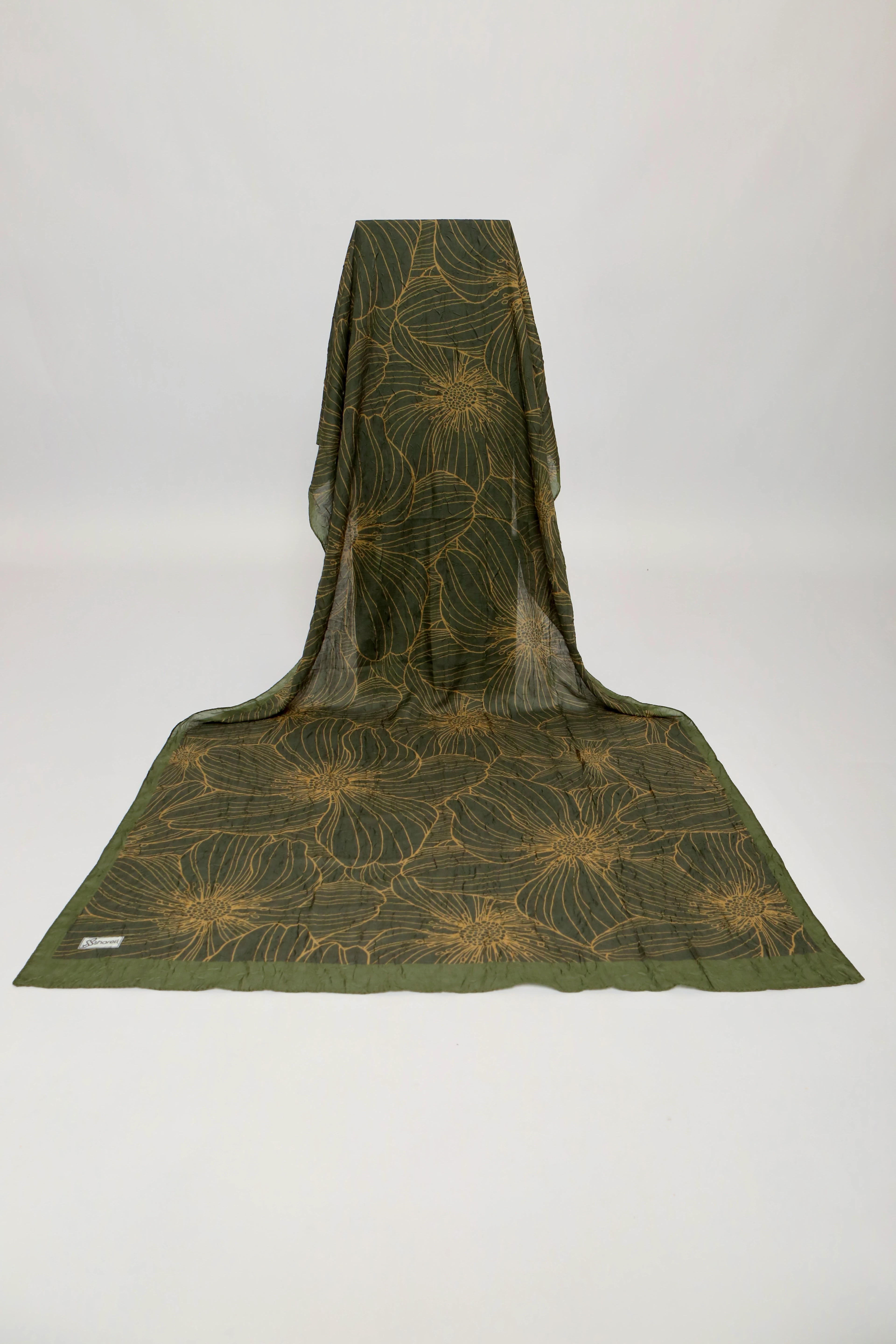 SERAFLORA DESEN BAMBU KRAŞ ŞAL ZEYTİN YEŞİLİ