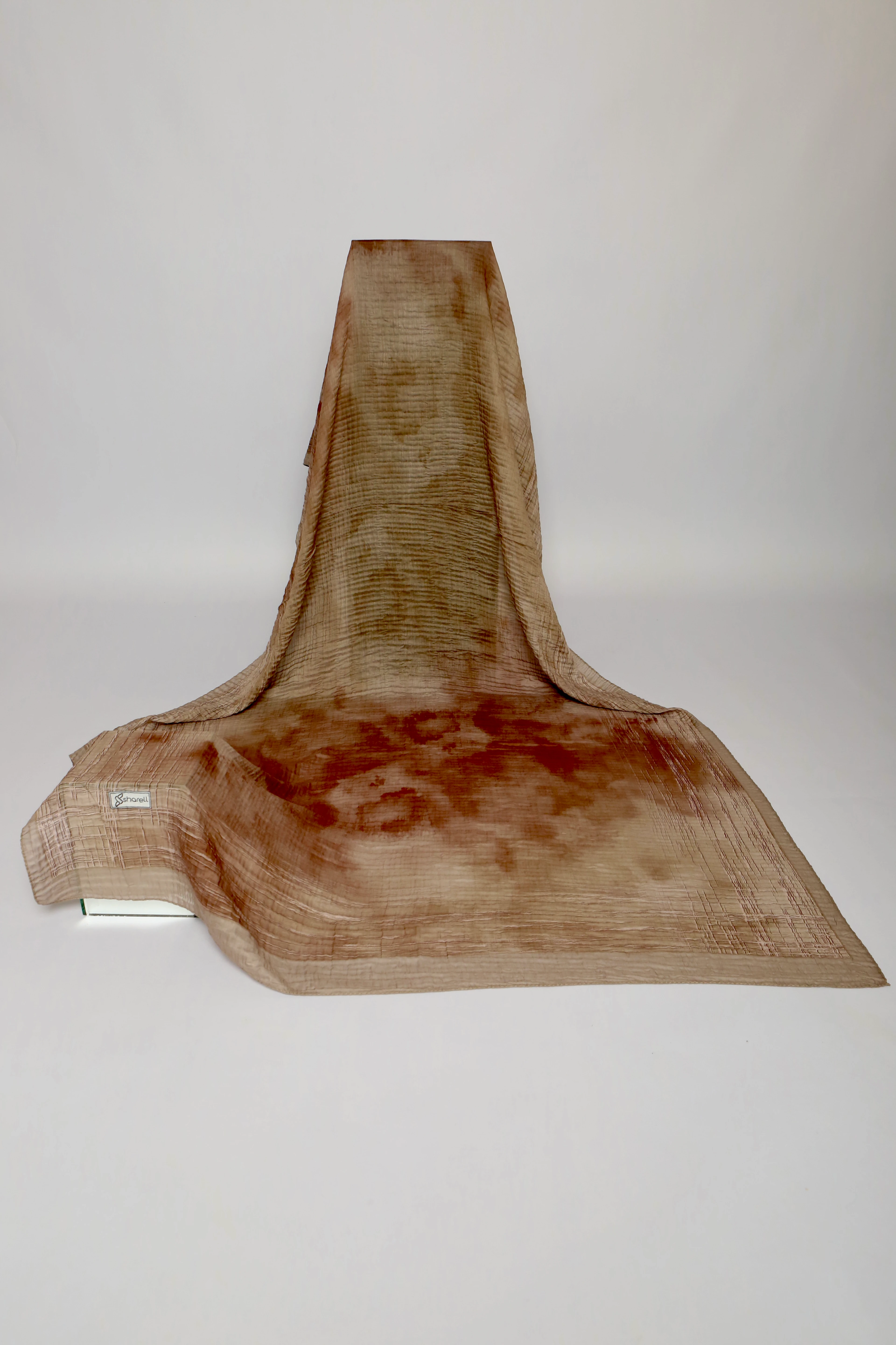 LUMEN DESEN MÜSLİN ŞAL KOYU BEJ