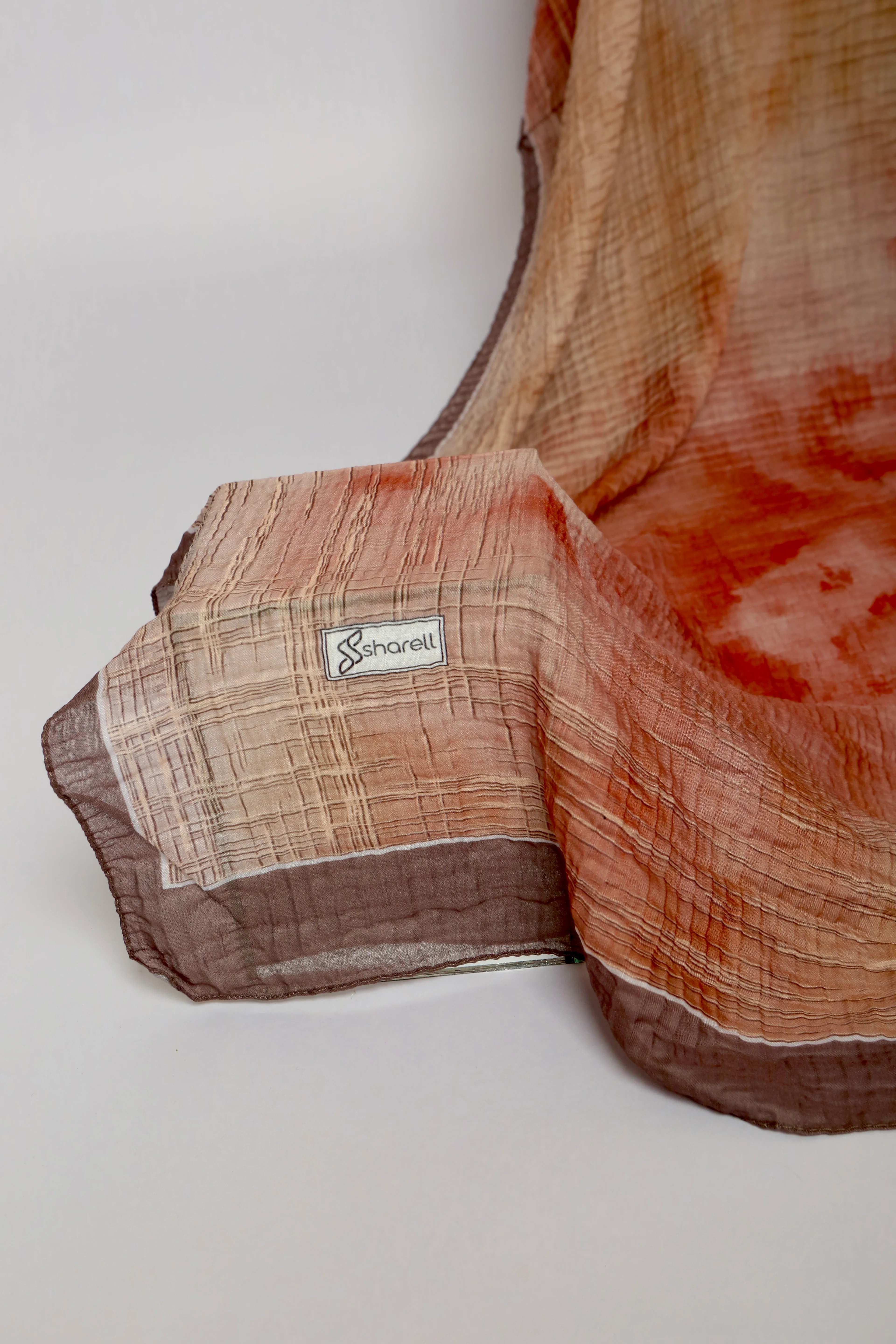 LUMEN DESEN MÜSLİN ŞAL KİREMİT