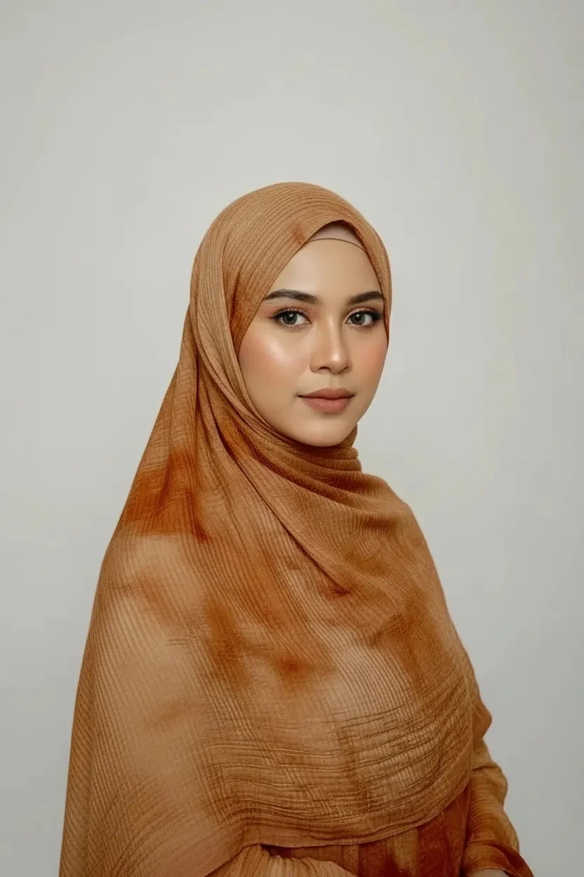 LUMEN DESEN MÜSLİN ŞAL TARÇIN