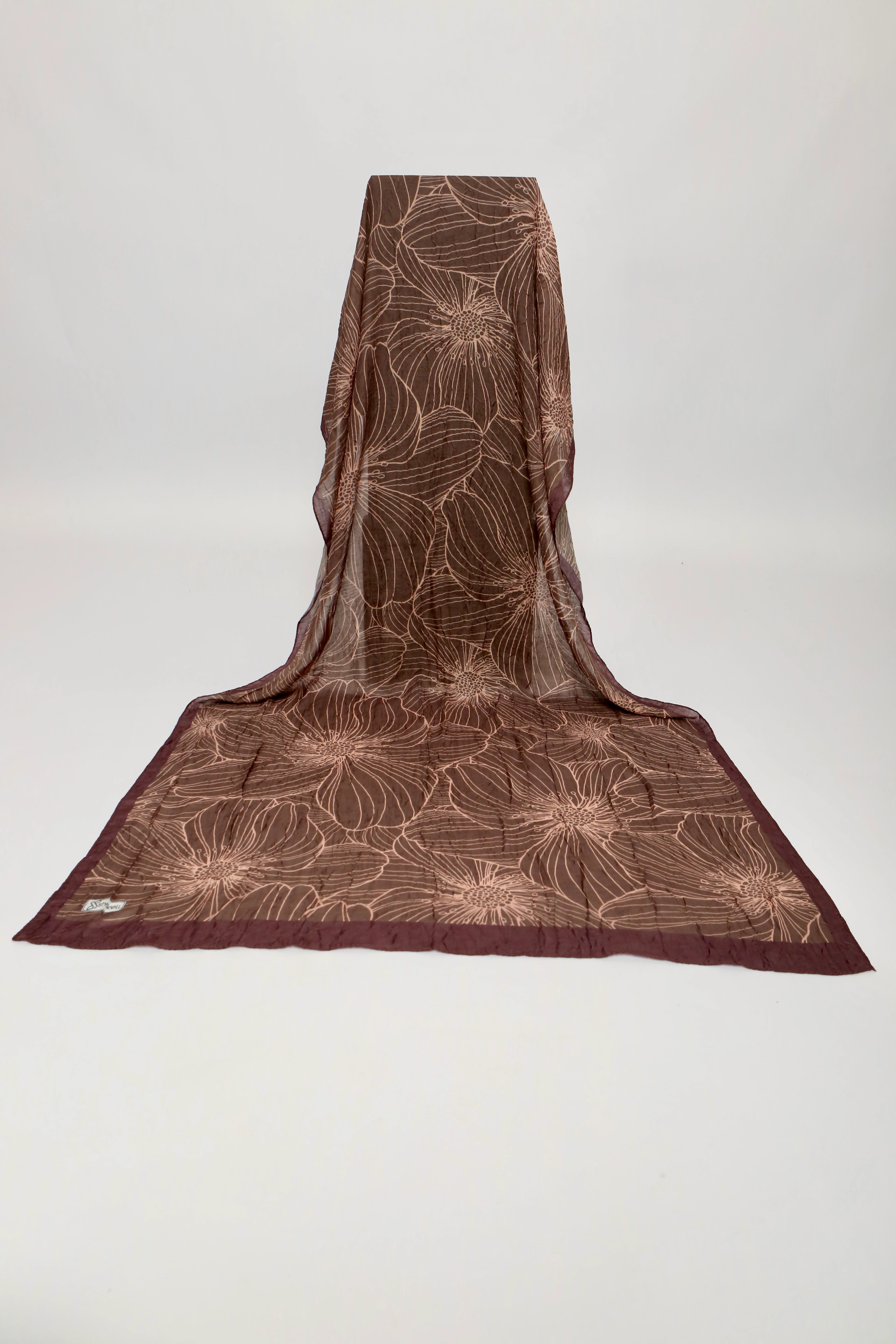 SERAFLORA BAMBU KRAŞ ŞAL KOYU KAHVE