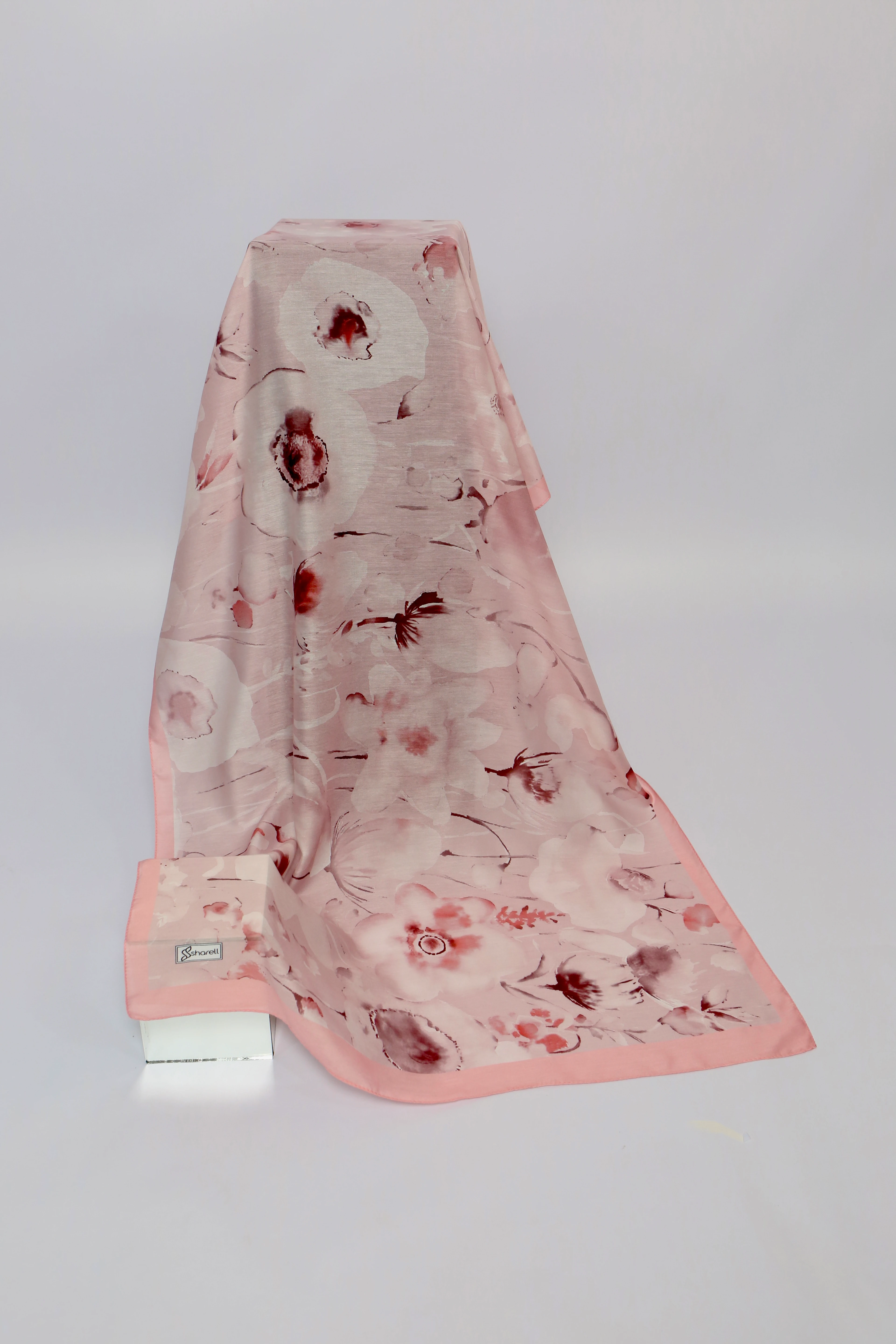 AQUARELLE DESEN SOFT ŞAL SOFT PUDRA