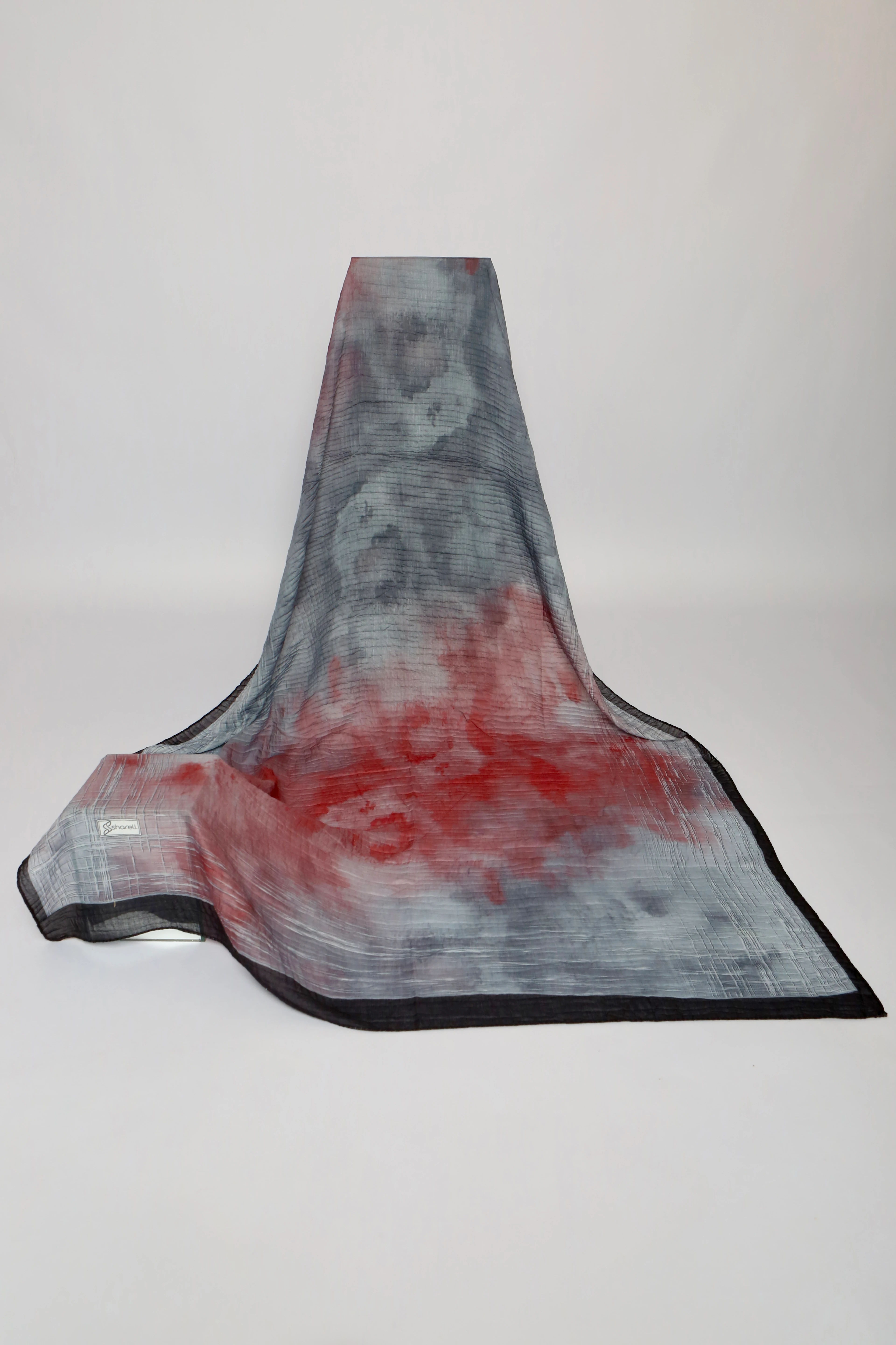 LUMEN DESEN MÜSLİN ŞAL FÜME GRİ