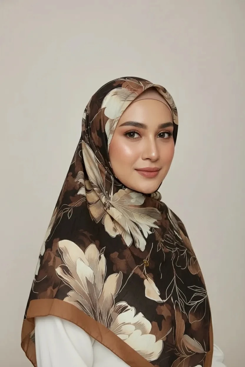 FLORA DESEN BAMBU KRAŞ ŞAL KAHVERENGİ