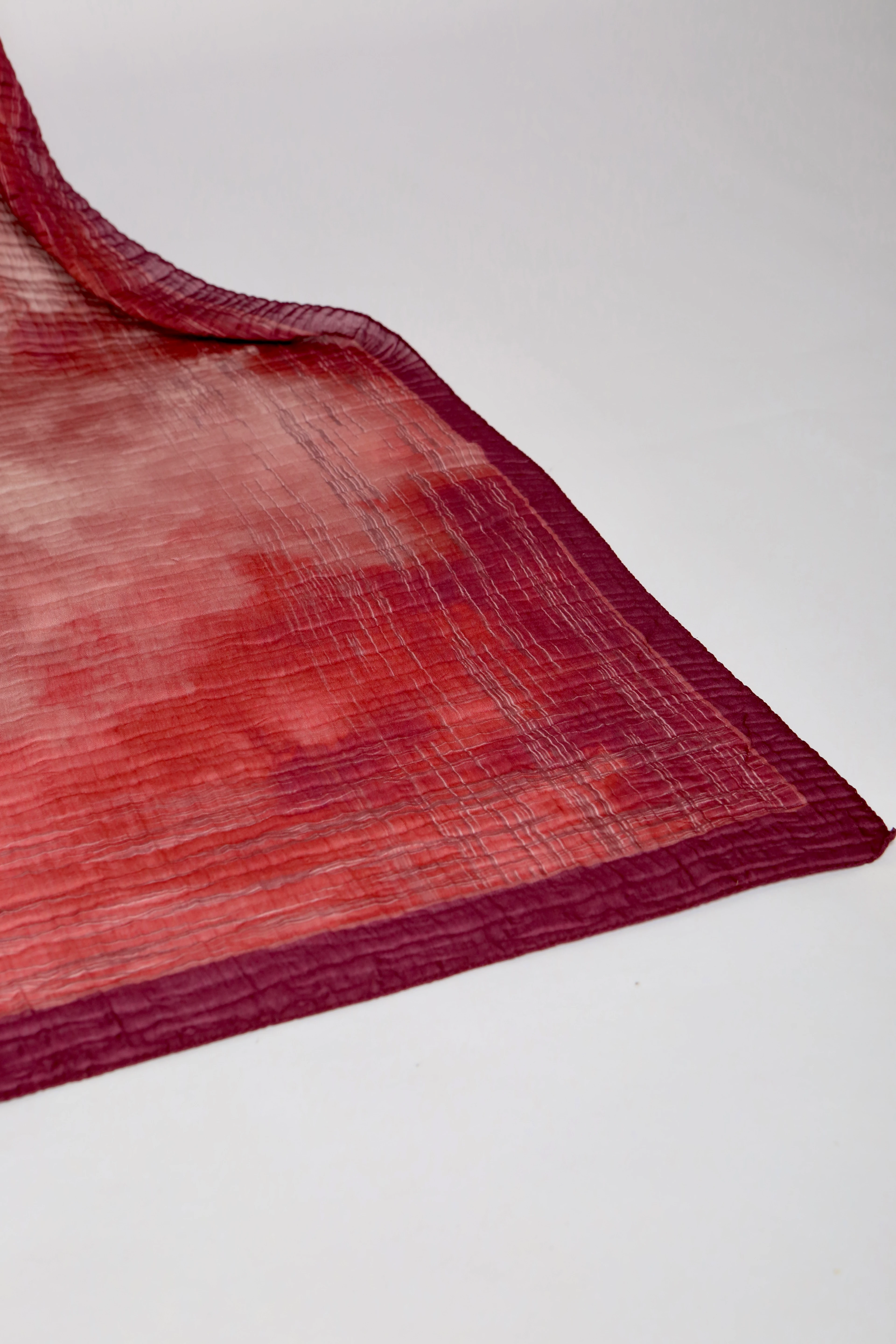 LUMEN DESEN MÜSLİN ŞAL BORDO