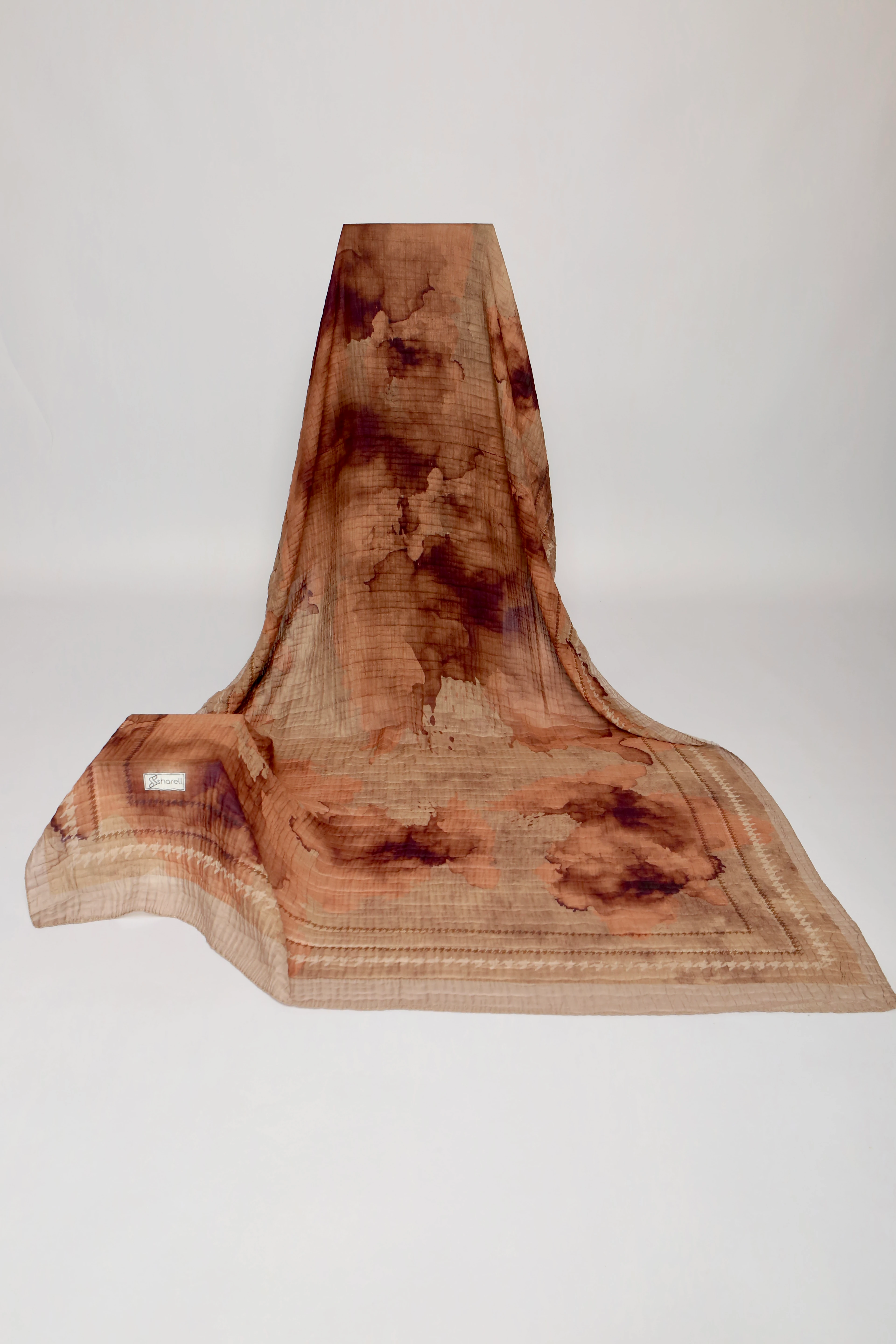 SOLARE DESEN MÜSLİN ŞAL SÜTLÜ KAHVE