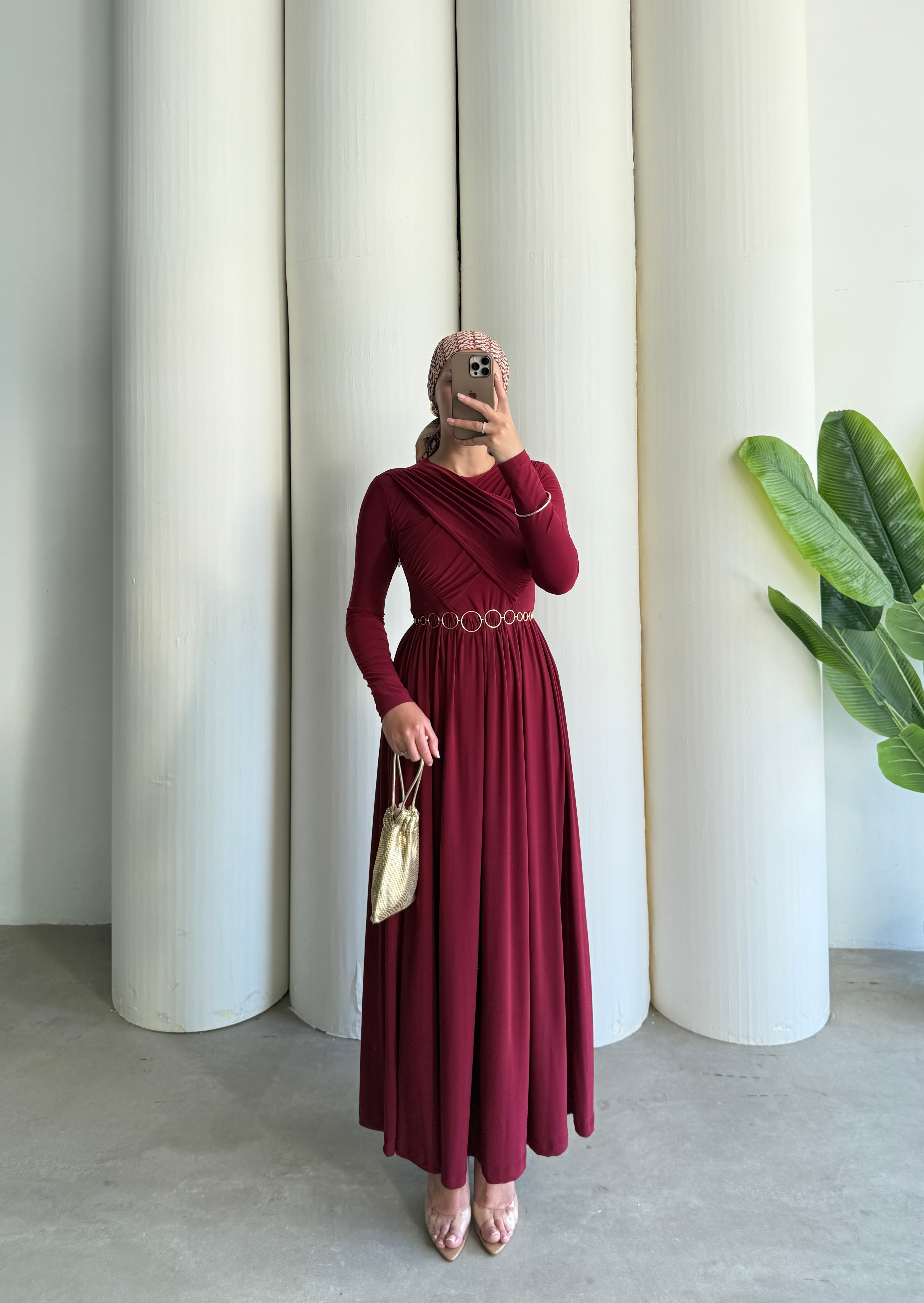 Levina Elbise  - Bordo