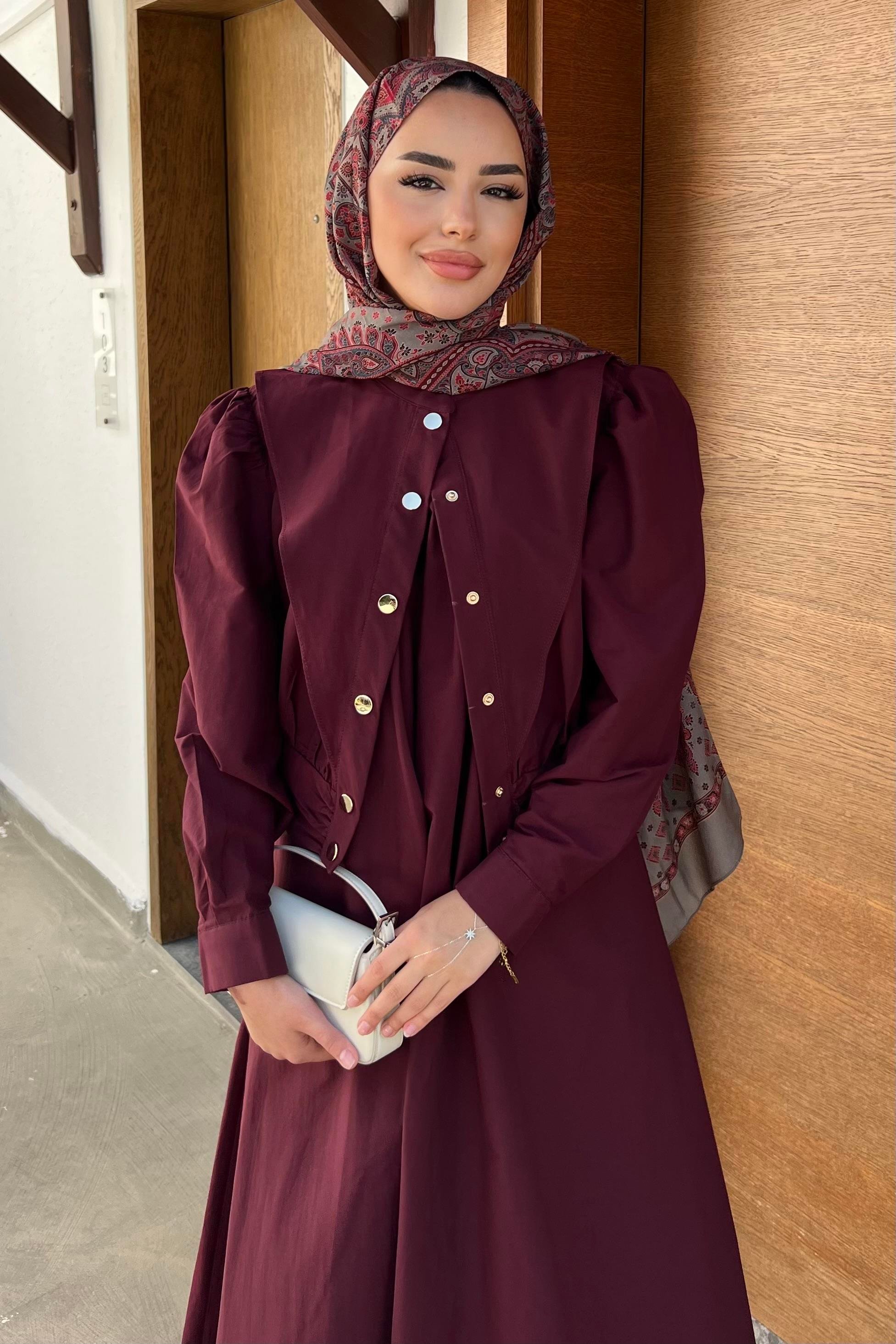 Jileli Bomber Takım Elbise  - Burgundy