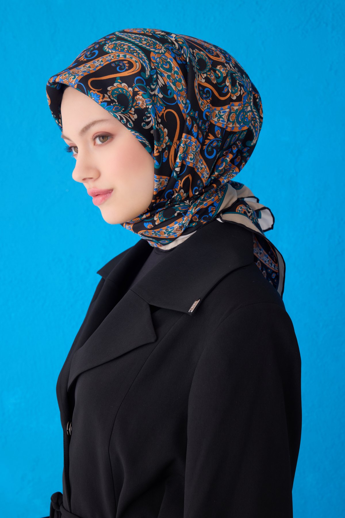 Belli Twill İpek Eşarp 4101D - Çok Renkli 4