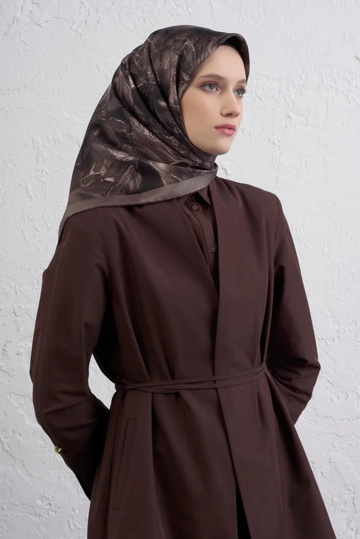 Armine Sura İpek Eşarp 9409DS - 82-Vizon