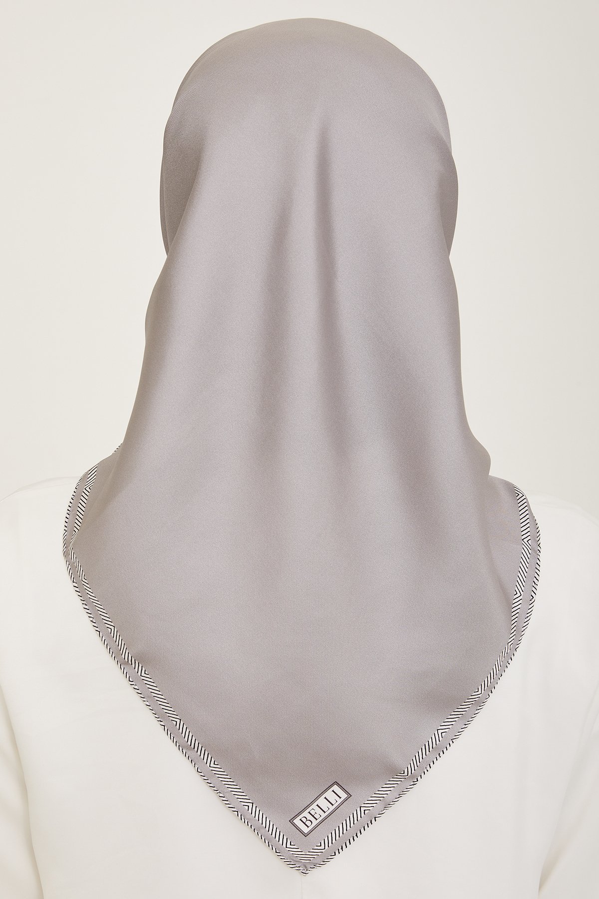 Belli Twill İpek Eşarp 4009D - Gri-50
