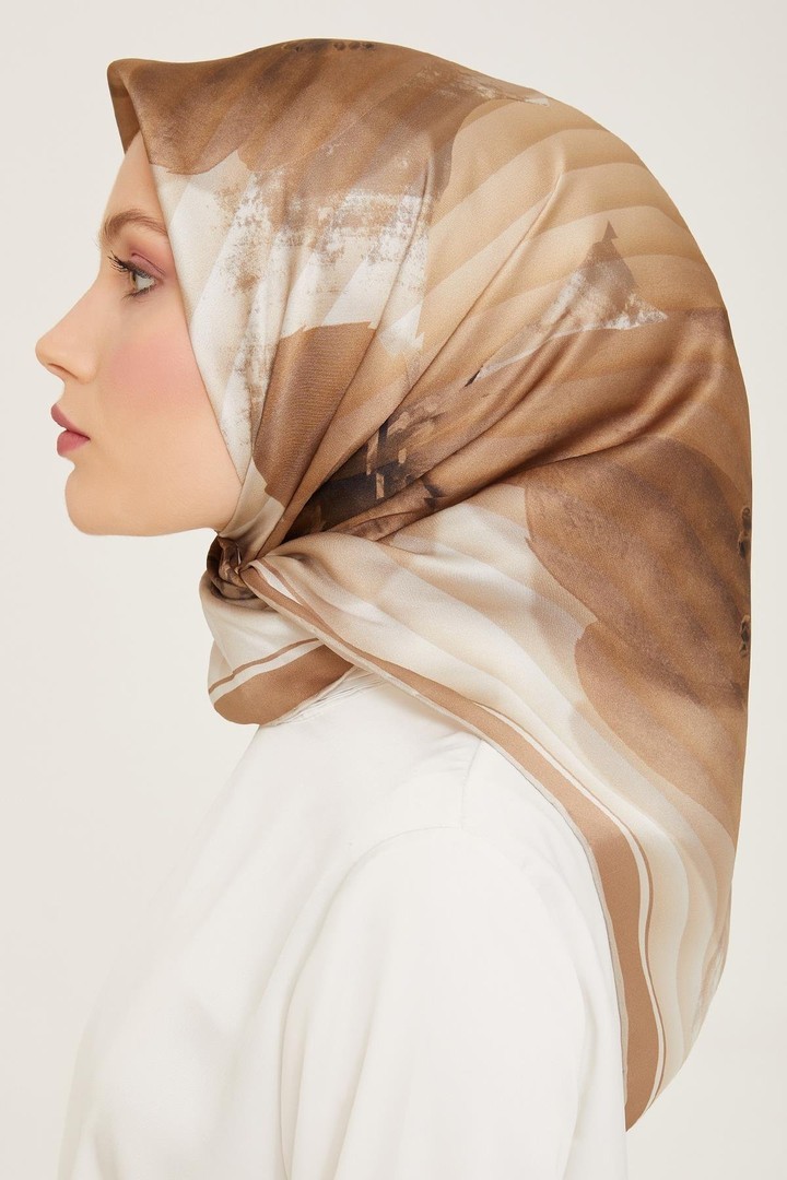 Armine Nostalji Serisi İpek Twill Eşarp 9100D-10