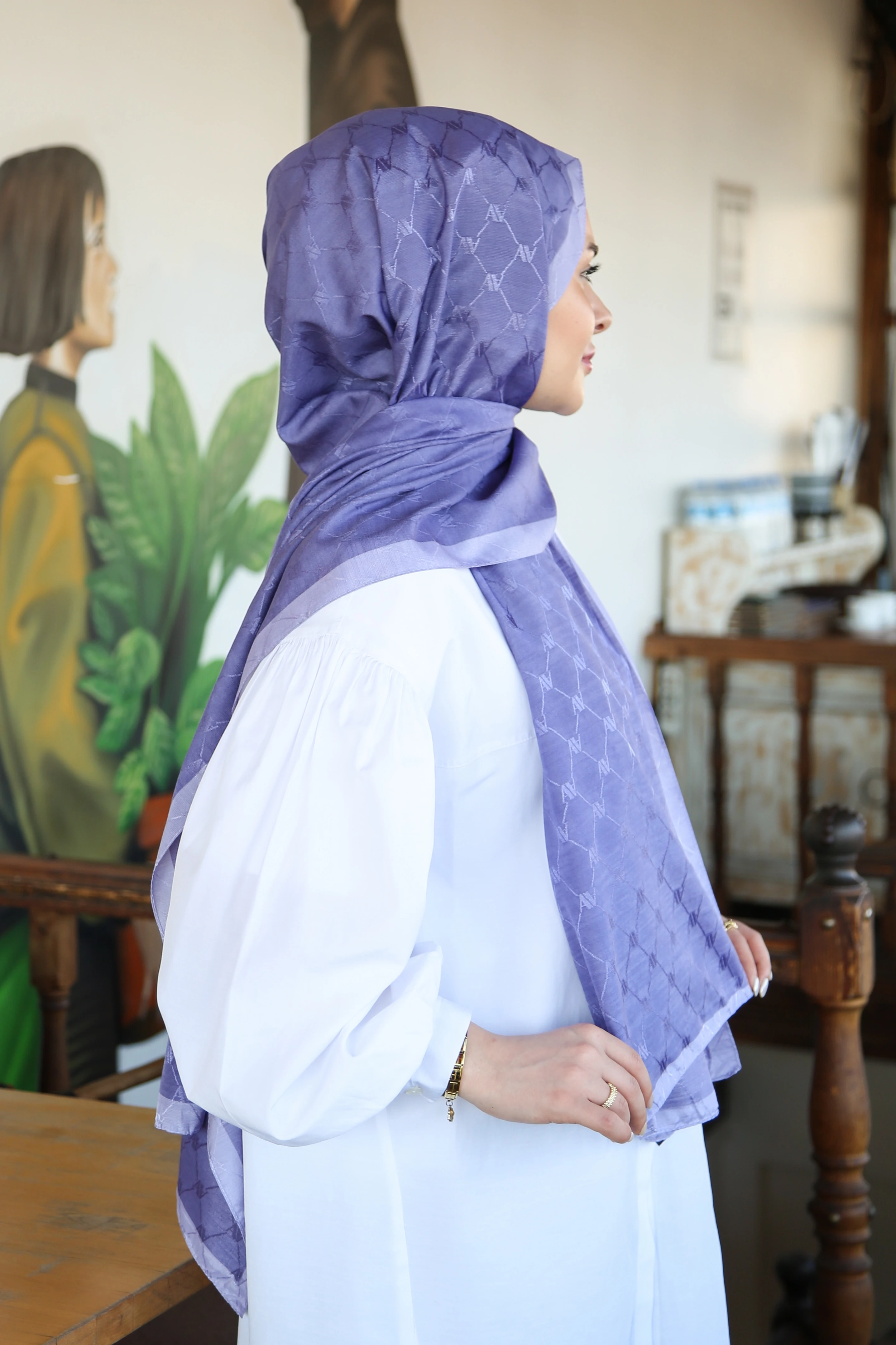 Armine Trend Monogram Şal 2