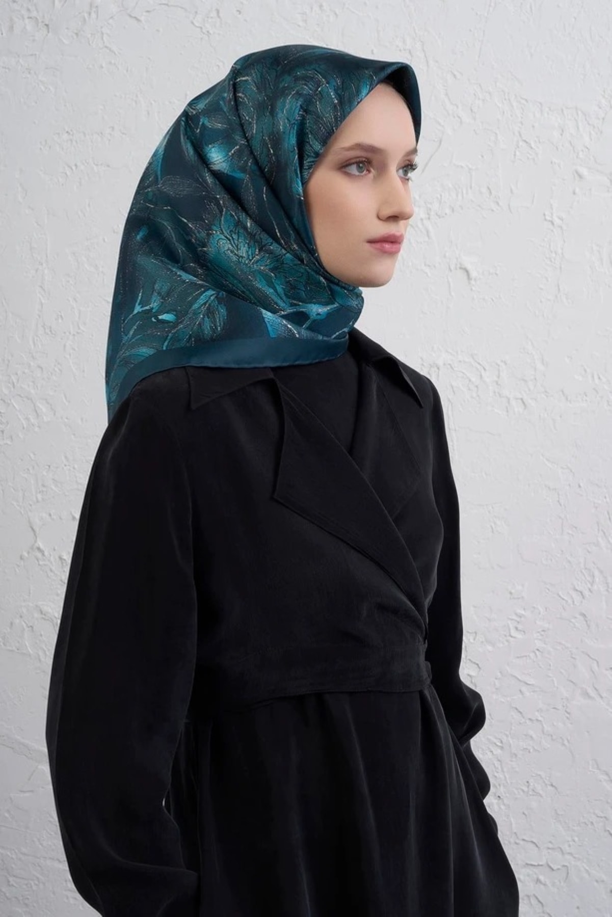Armine Sura İpek Eşarp 9409DS - 04-Petrol Yeşili